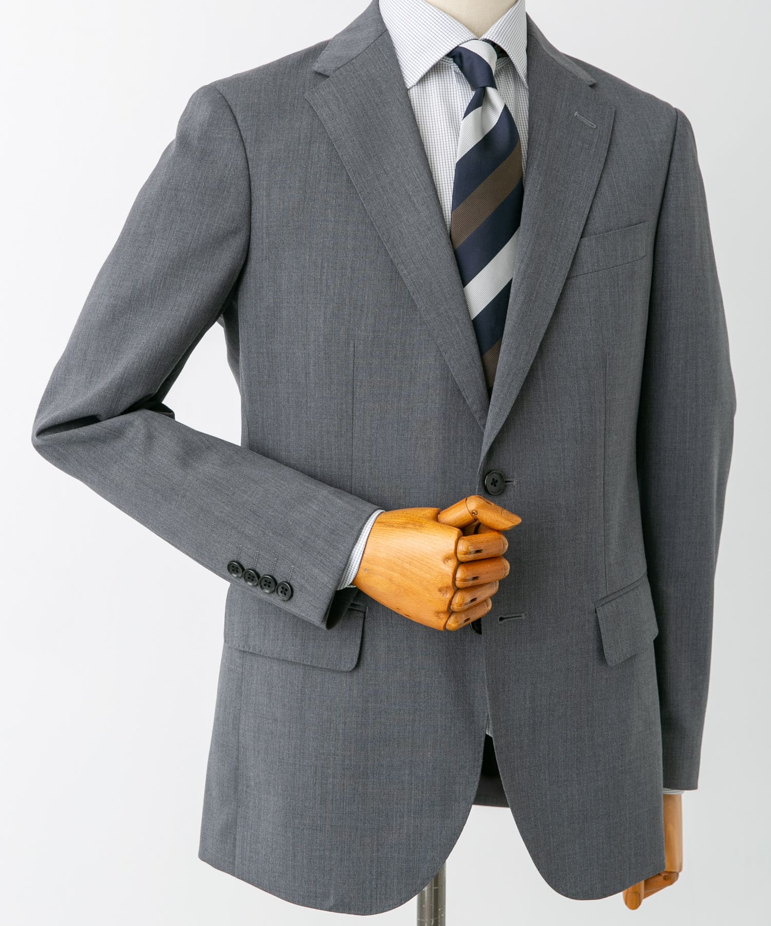 LIFE STYLE TAILOR　ウォッシャブルストレッチジャケット GRAY 46
