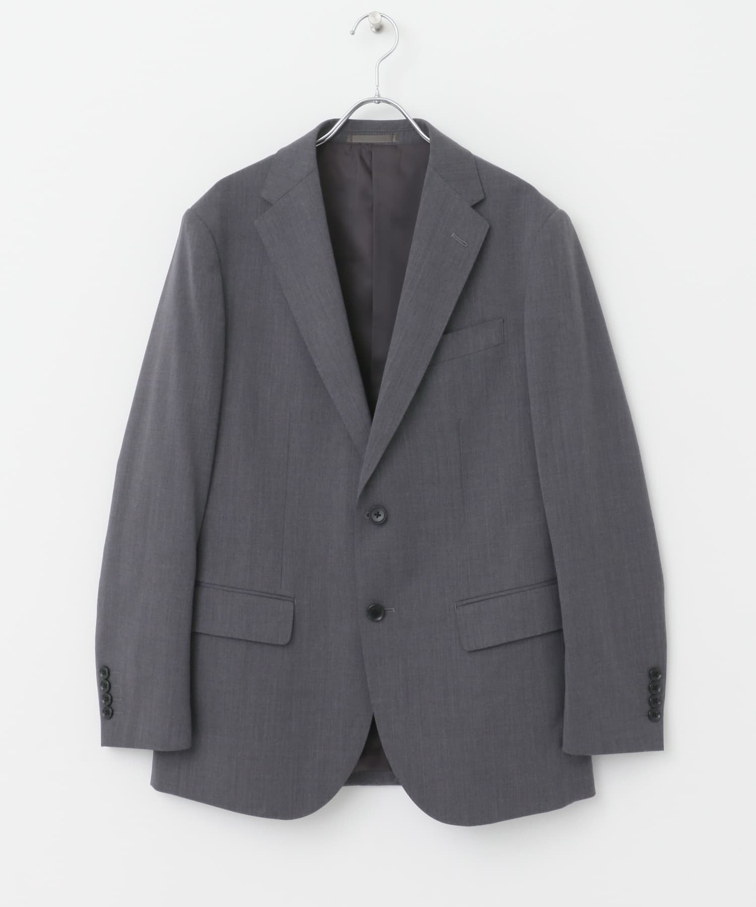 LIFE STYLE TAILOR　ウォッシャブルストレッチジャケット GRAY 46