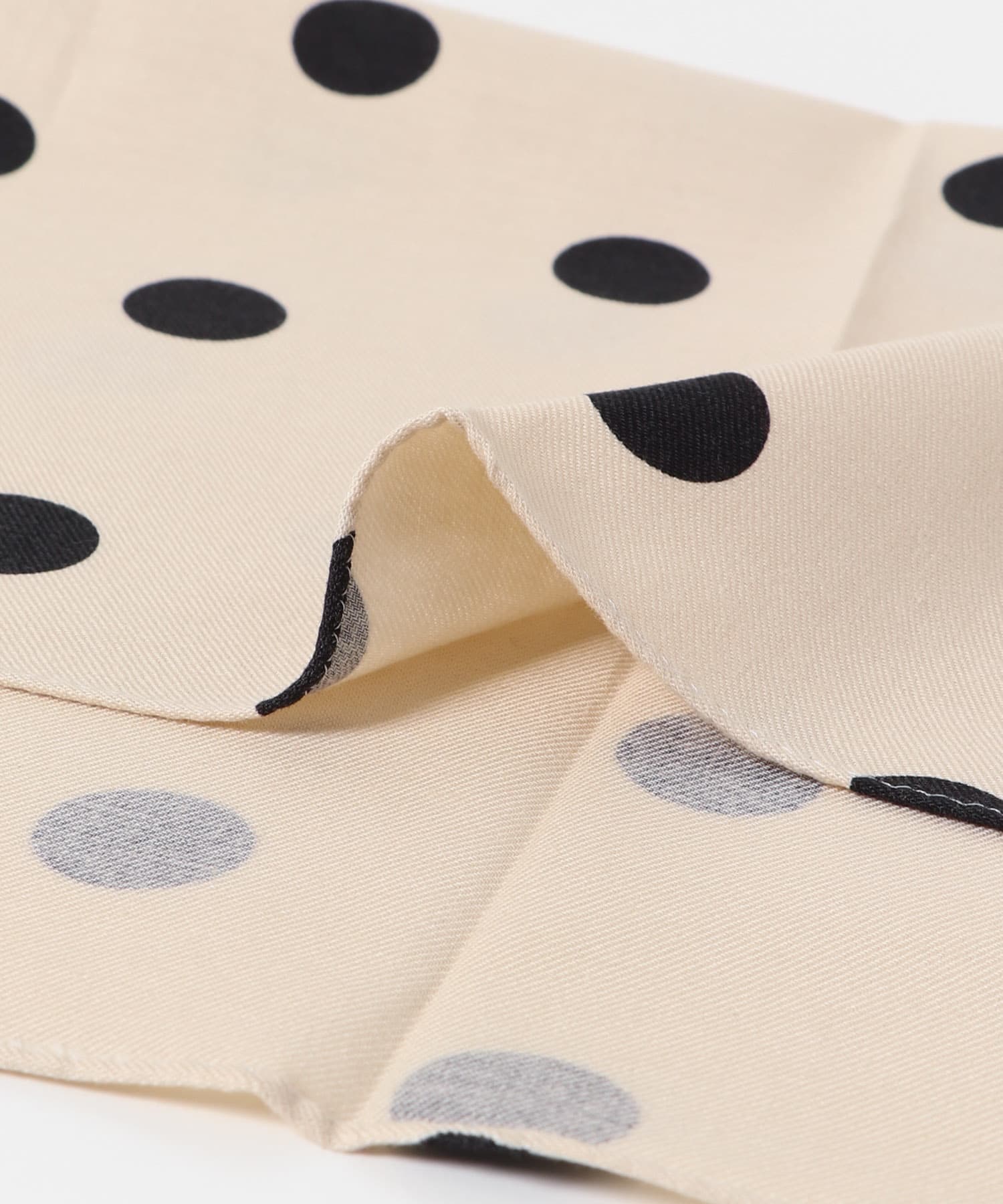 LIFE STYLE TAILOR　ドット柄コットンハンカチ BEIGE -
