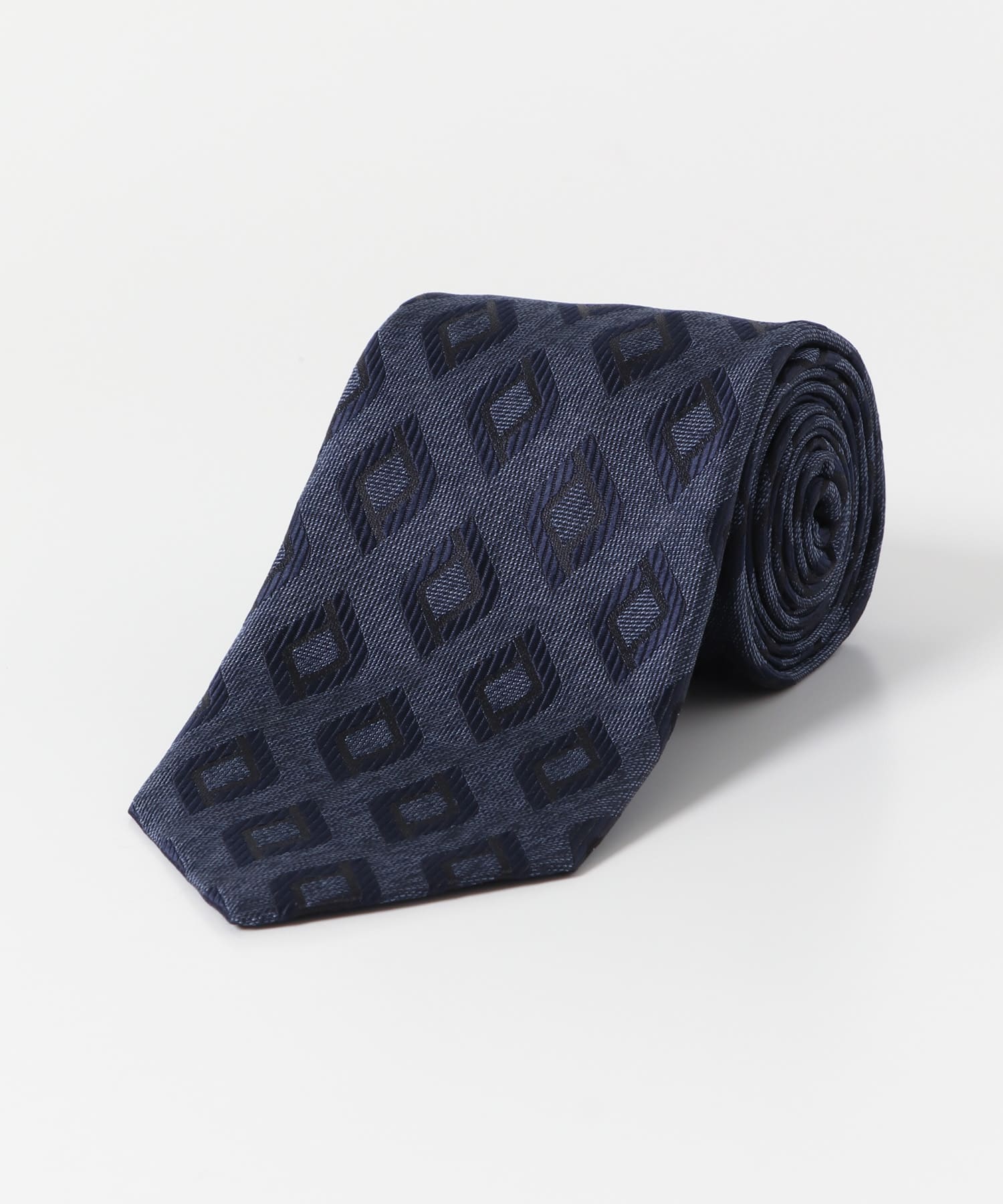 LIFE STYLE TAILOR　23AW国内生地タイ小紋1 01NAVY -