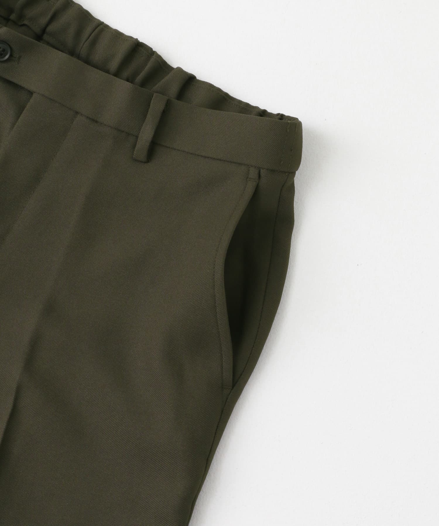 『イージーケア』LIFE STYLE TAILOR　ウールライクツイルコンフォータブルパンツ KHAKI S