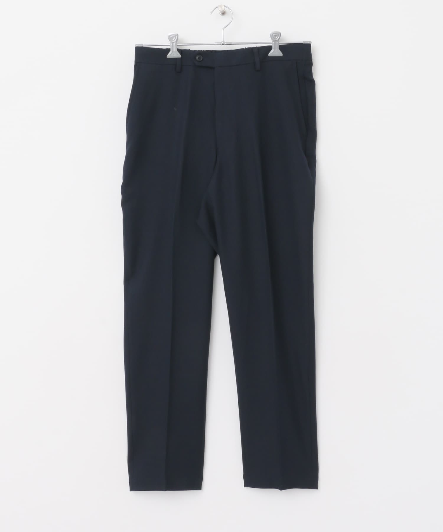 『イージーケア』LIFE STYLE TAILOR　ウールライクツイルコンフォータブルパンツ NAVY S