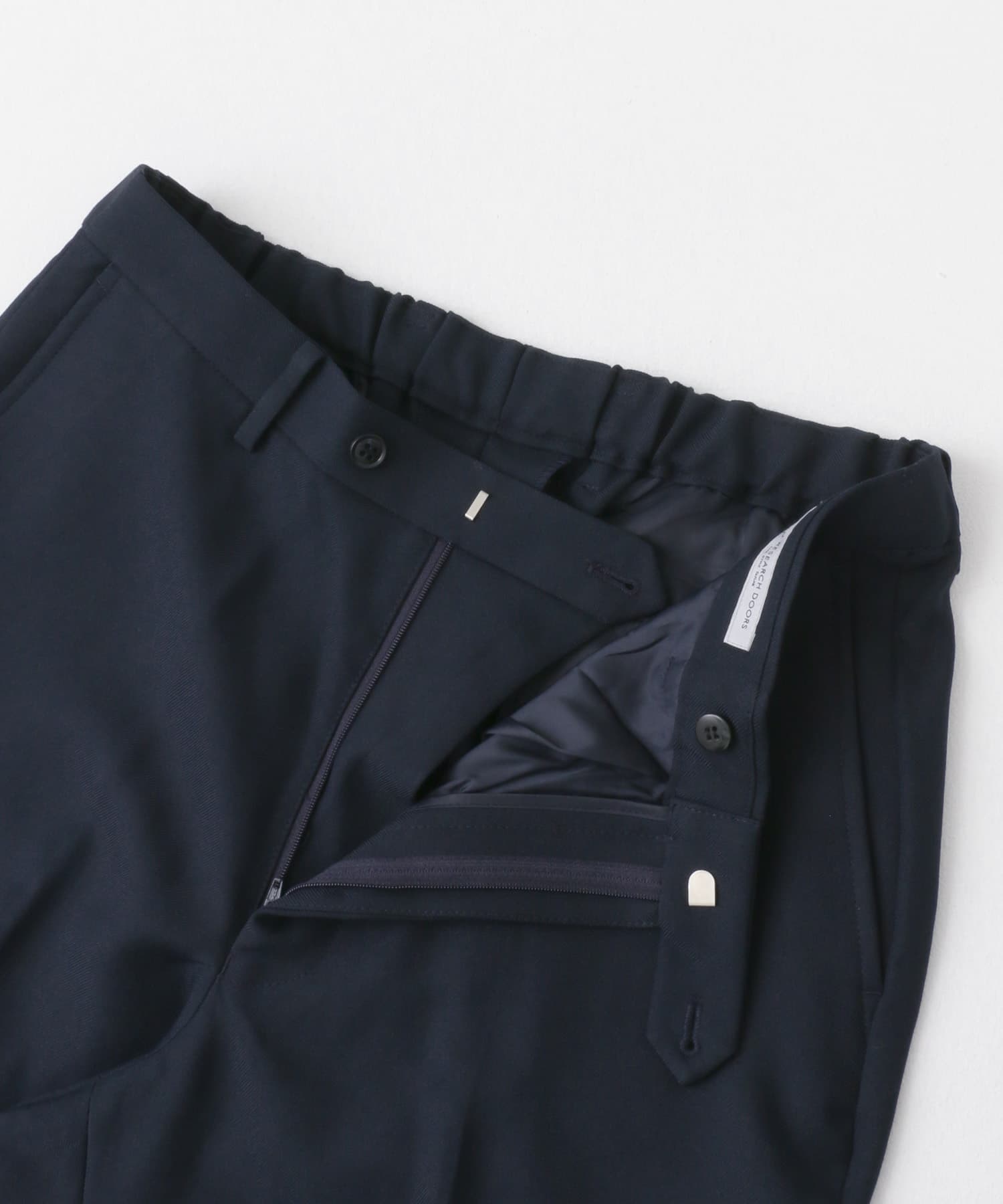 『イージーケア』LIFE STYLE TAILOR　ウールライクツイルコンフォータブルパンツ NAVY S