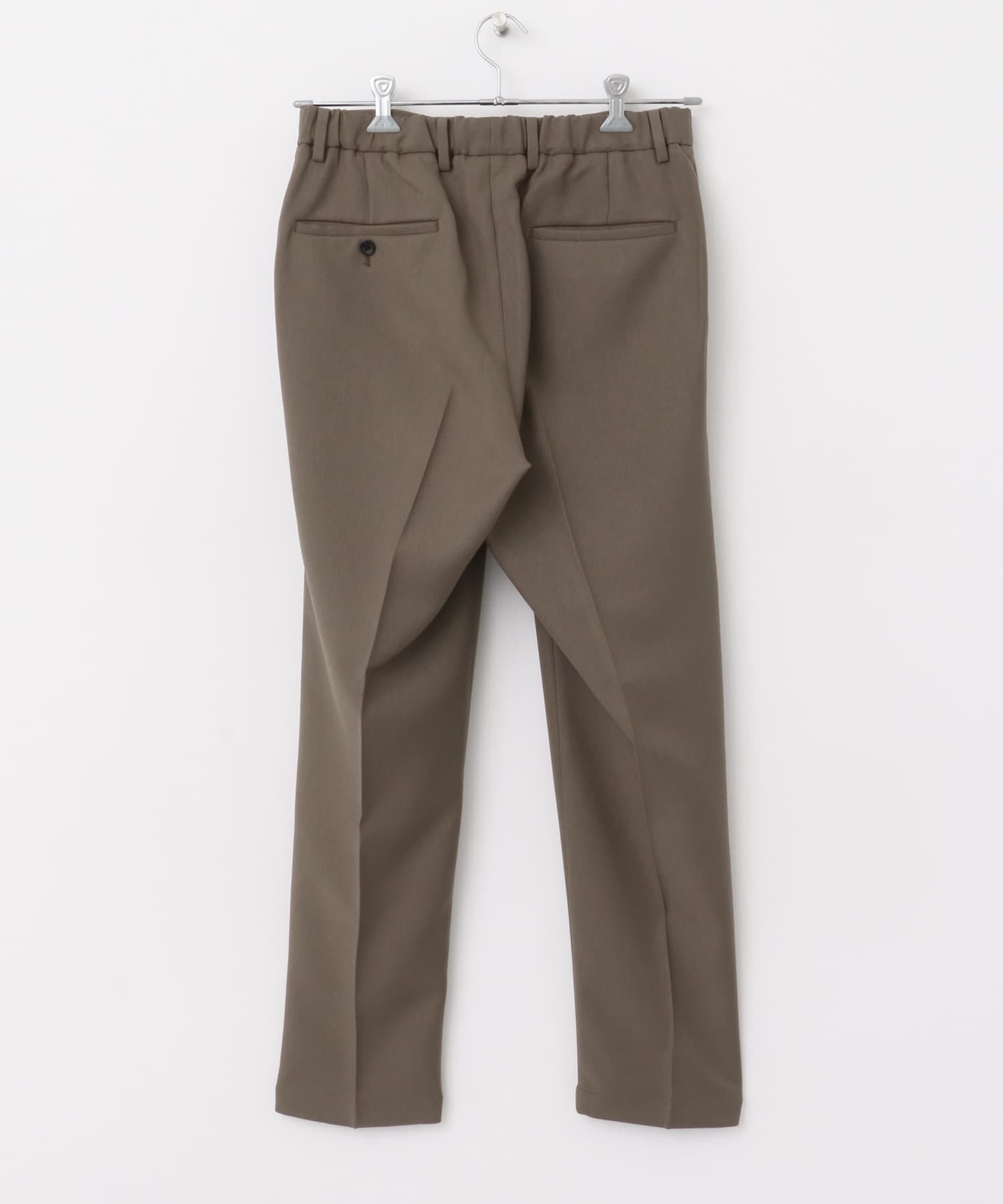 『イージーケア』LIFE STYLE TAILOR　ブラッシュドウールライクコンフォータブルパンツ MOCHA S