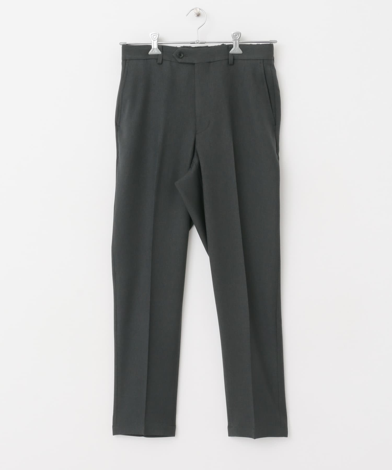 『イージーケア』LIFE STYLE TAILOR　ブラッシュドウールライクコンフォータブルパンツ GRAY S
