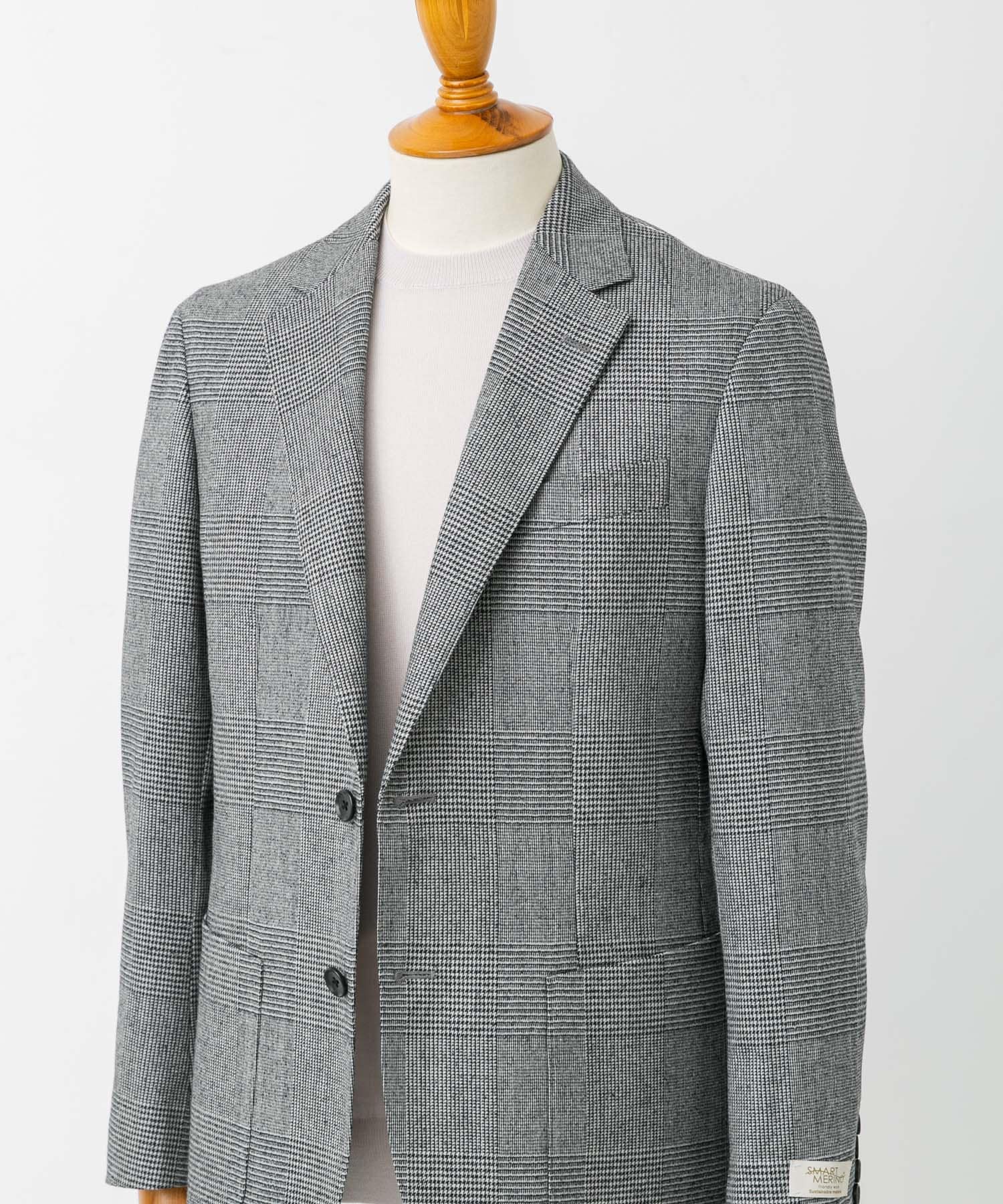 LIFE STYLE TAILOR　フラノジャケット GRAY-CH 44