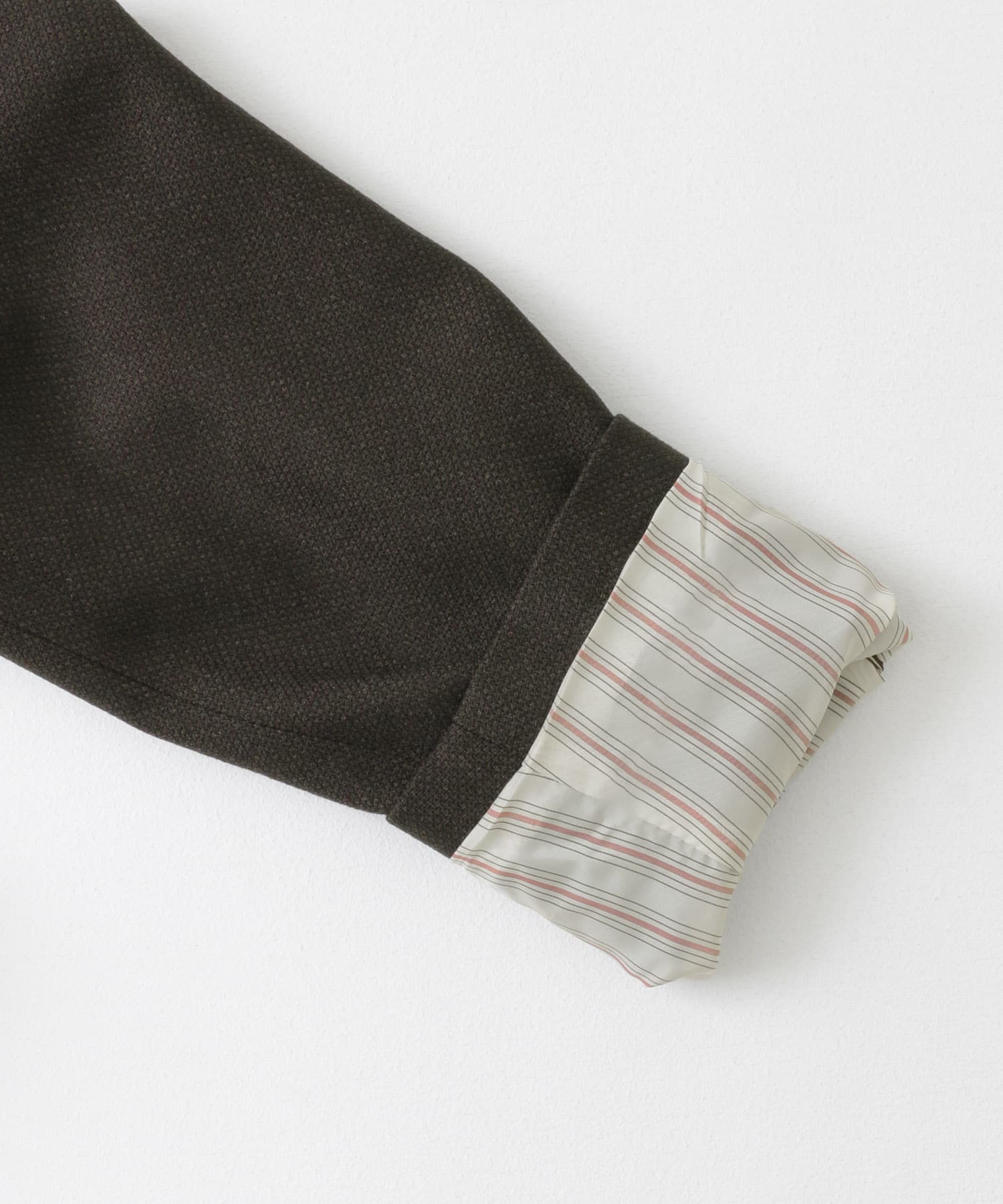 『イージーケア』LIFE STYLE TAILOR　バーズアイストレッチジャケット BROWN 44