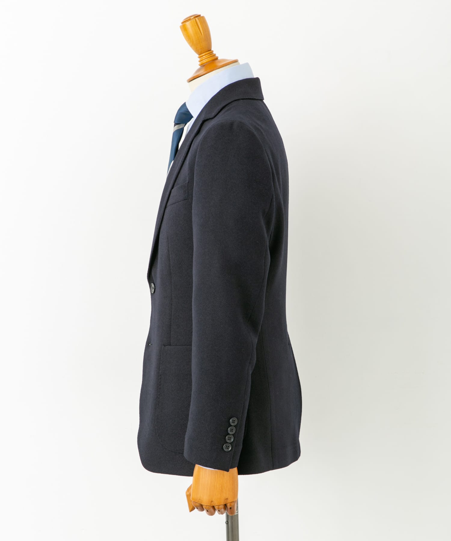 『イージーケア』LIFE STYLE TAILOR　バーズアイストレッチジャケット NAVY 46