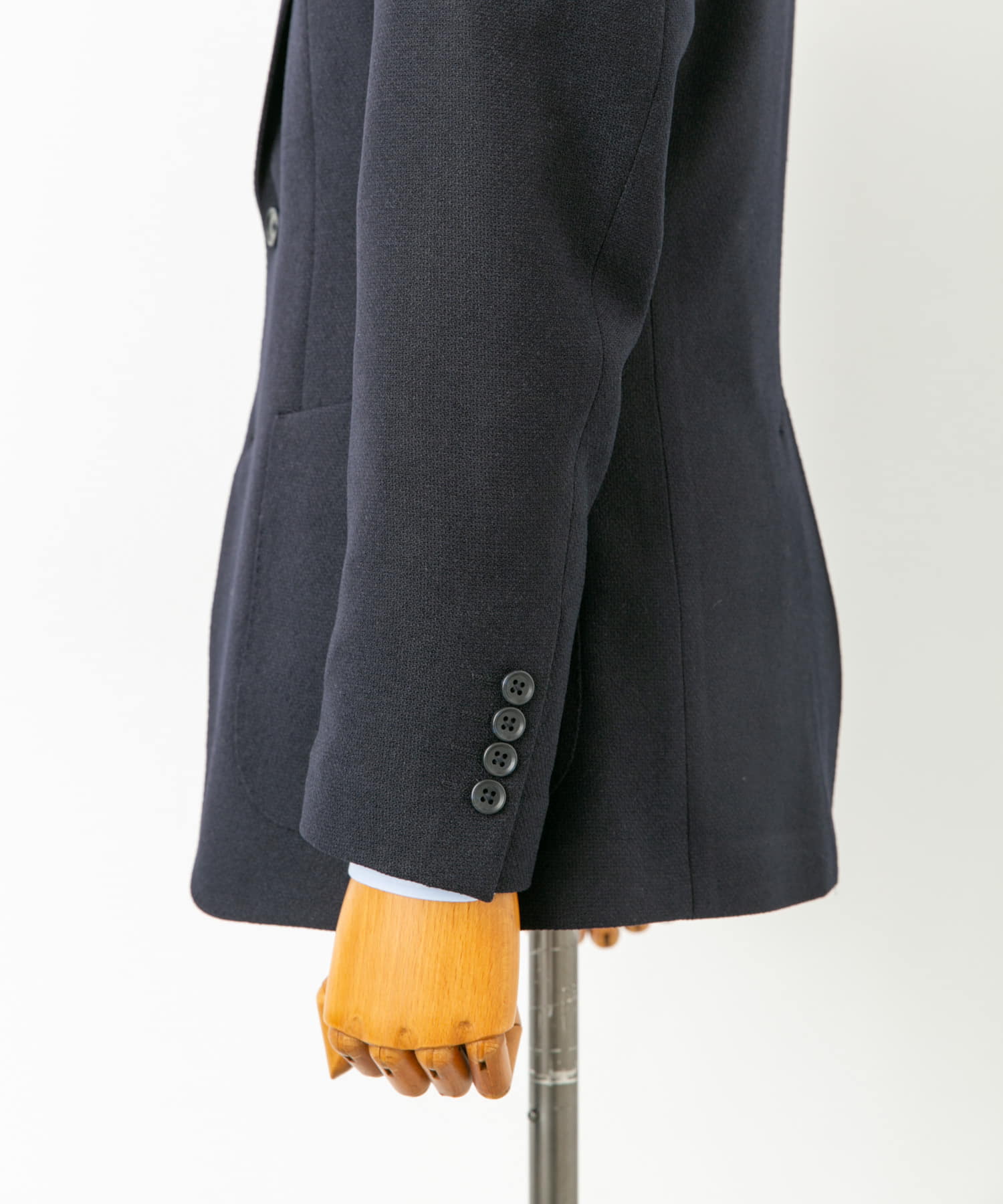 『イージーケア』LIFE STYLE TAILOR　バーズアイストレッチジャケット NAVY 46