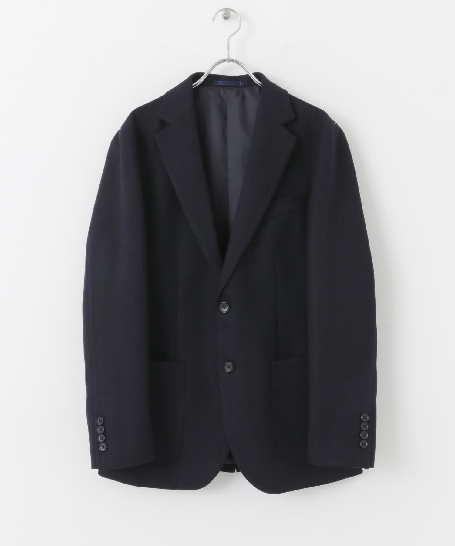 『イージーケア』LIFE STYLE TAILOR　バーズアイストレッチジャケット NAVY 44
