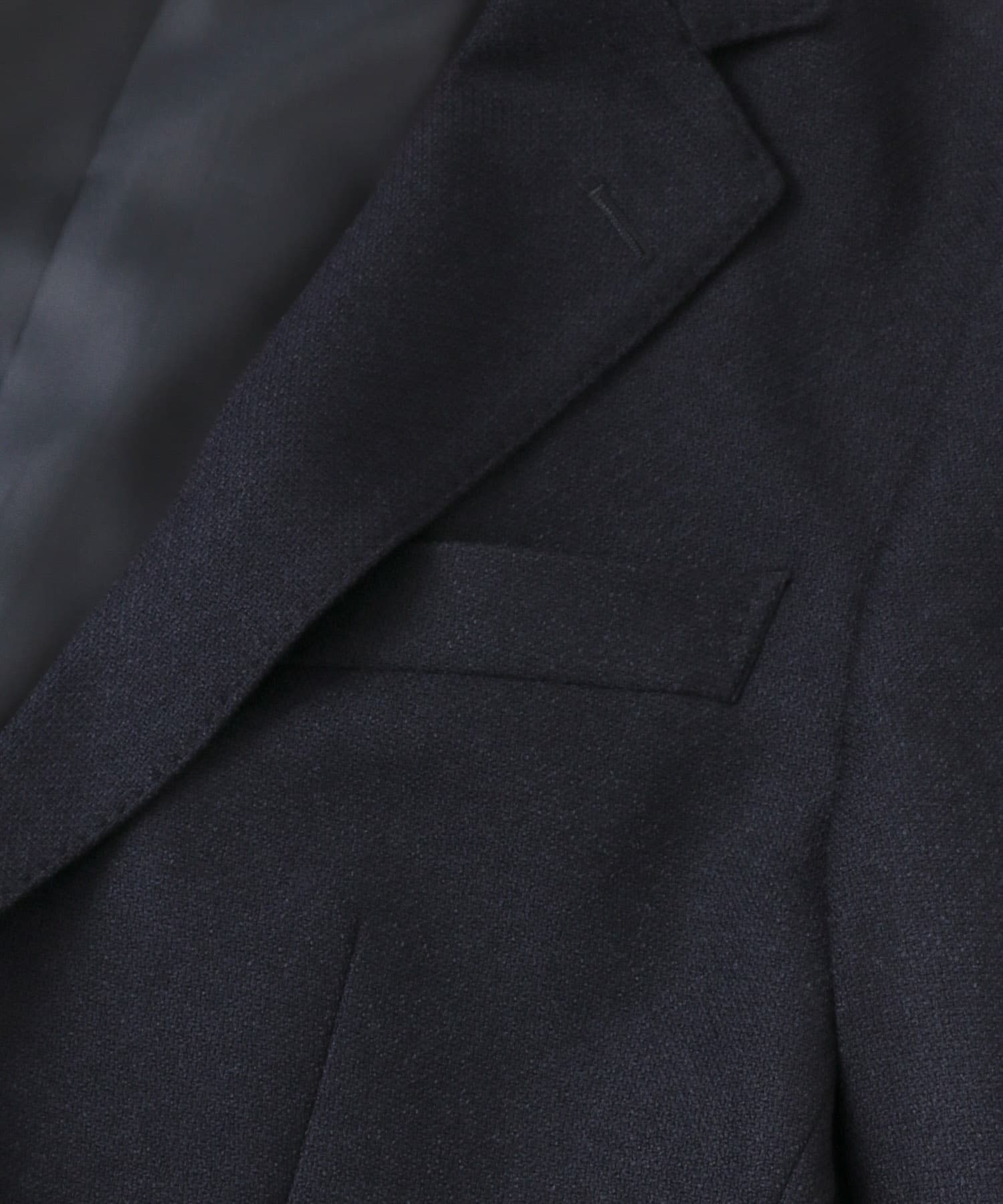 『イージーケア』LIFE STYLE TAILOR　バーズアイストレッチジャケット NAVY 44