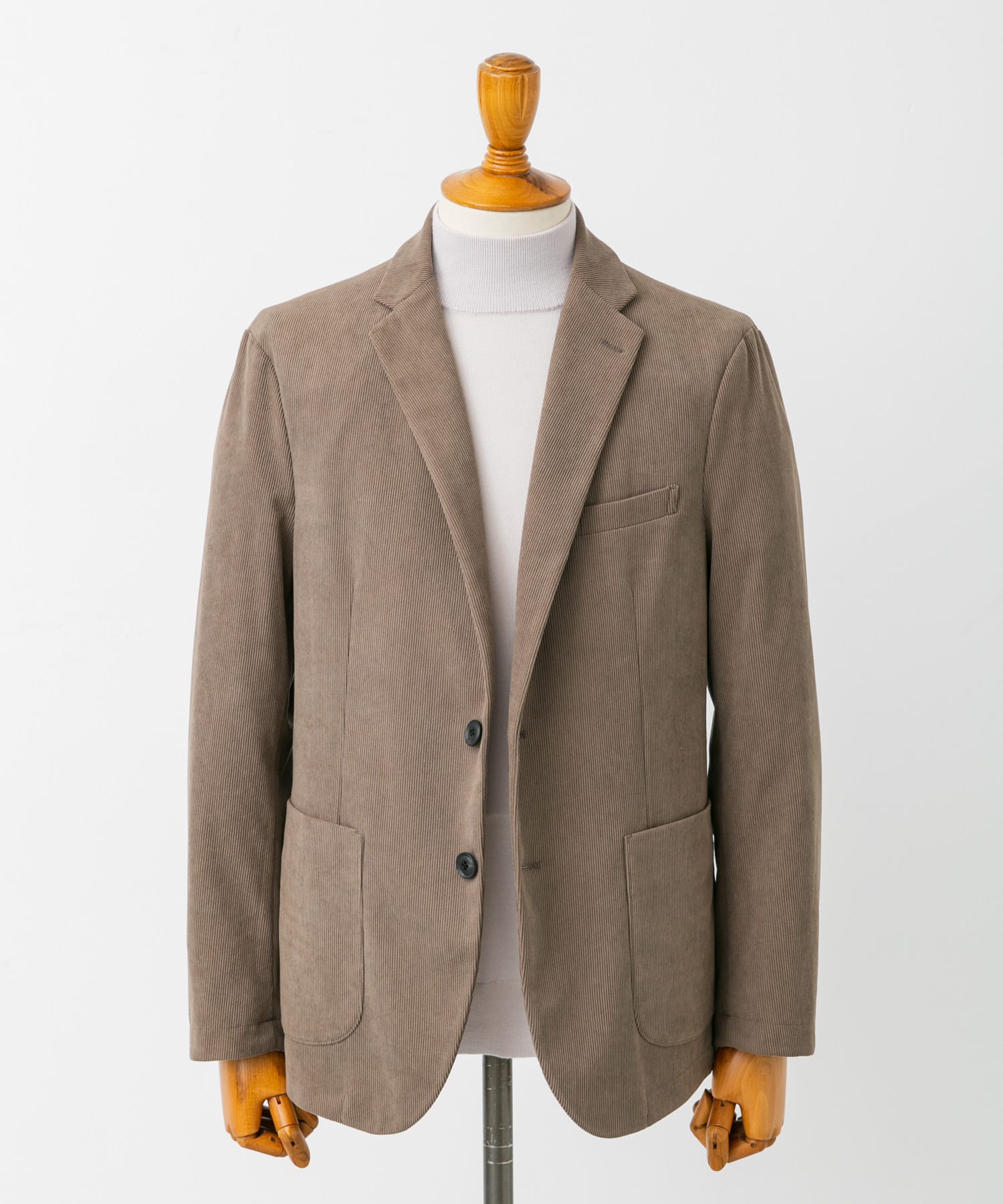 LIFE STYLE TAILOR　コーデュロイコンフォータブルジャケット MOCHA L