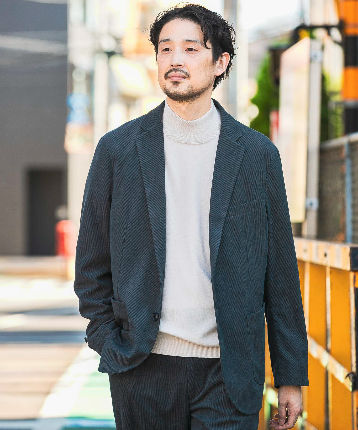 LIFE STYLE TAILOR コーデュロイコンフォータブルジャケット(S MOCHA 