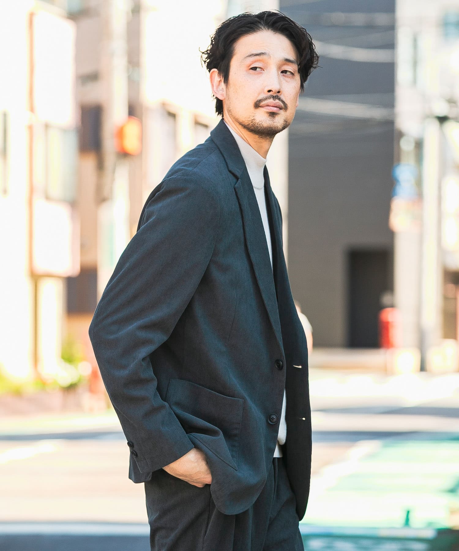 LIFE STYLE TAILOR コーデュロイコンフォータブルジャケット(S MOCHA