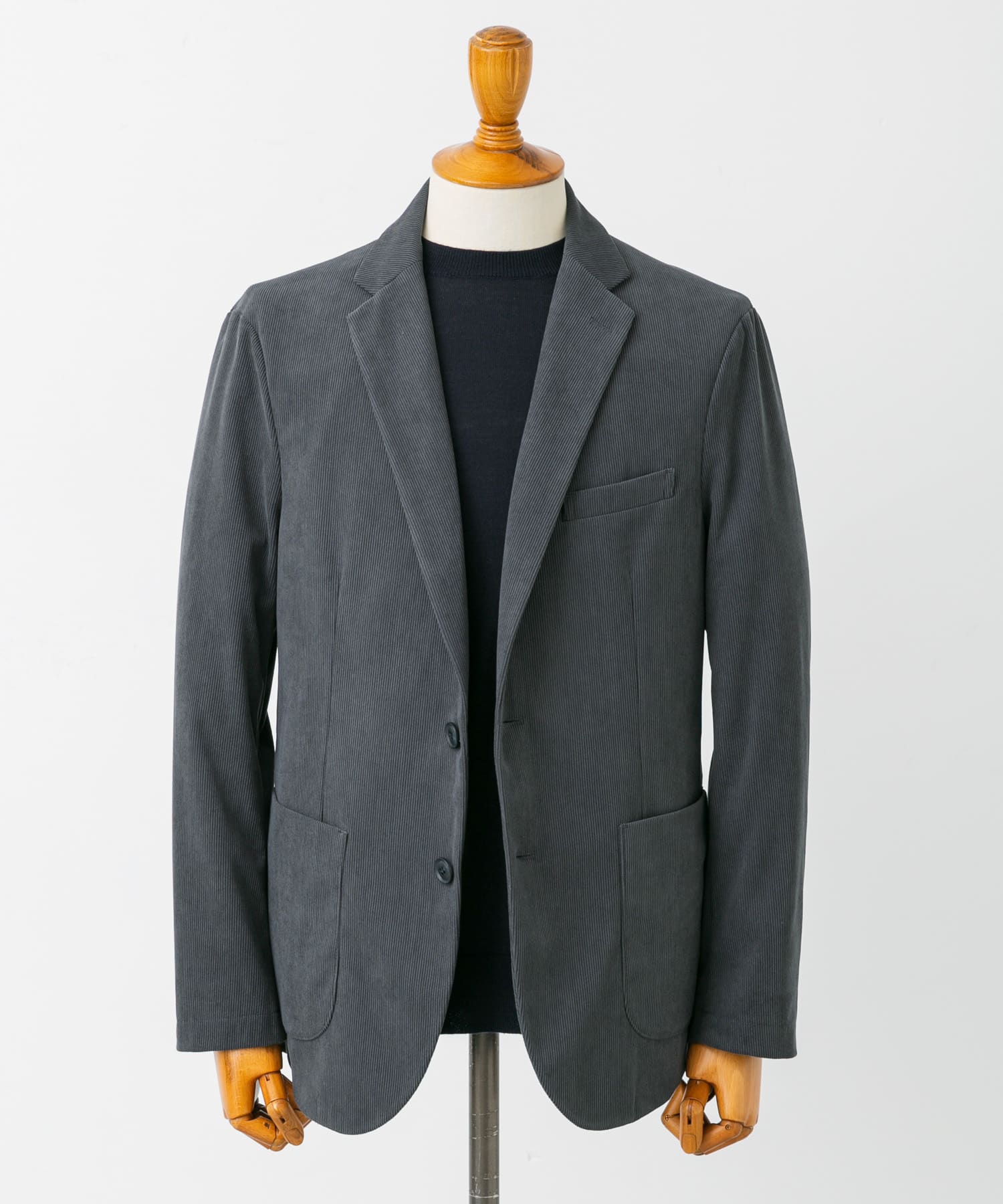 LIFE STYLE TAILOR　コーデュロイコンフォータブルジャケット GRAY M
