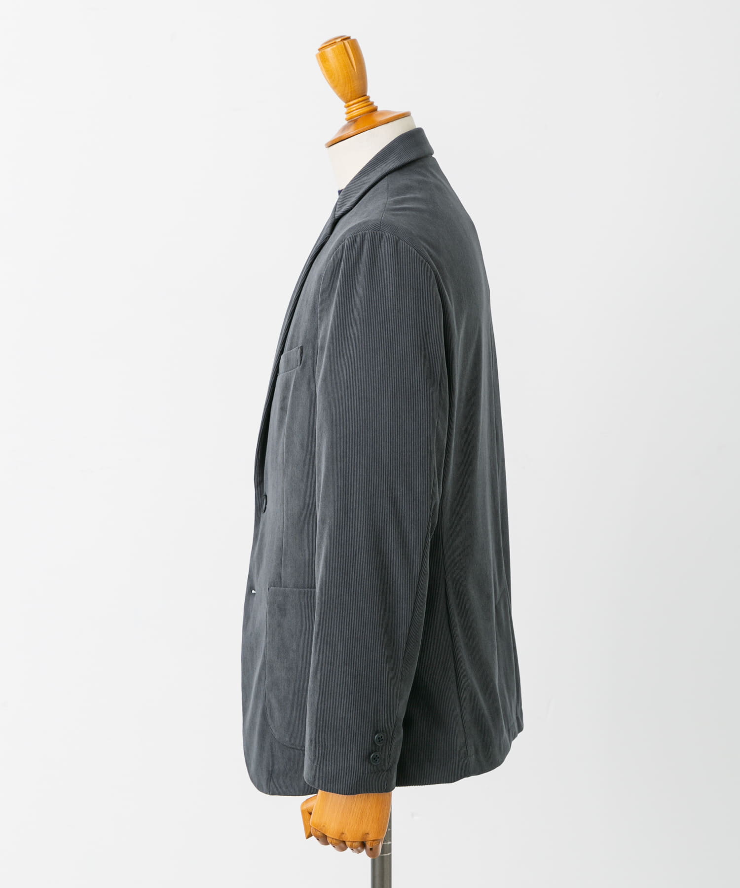 LIFE STYLE TAILOR　コーデュロイコンフォータブルジャケット GRAY M