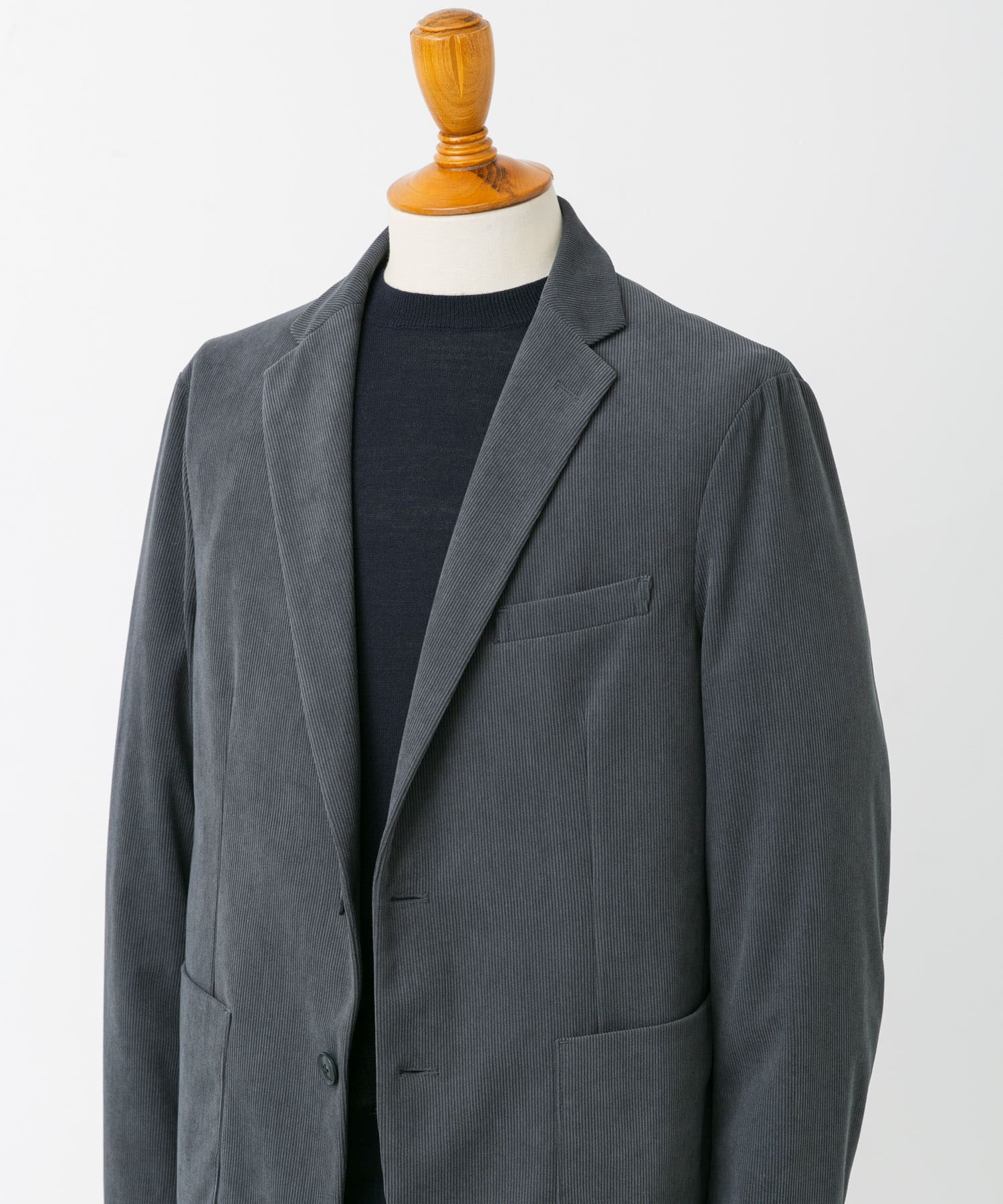 LIFE STYLE TAILOR　コーデュロイコンフォータブルジャケット GRAY M