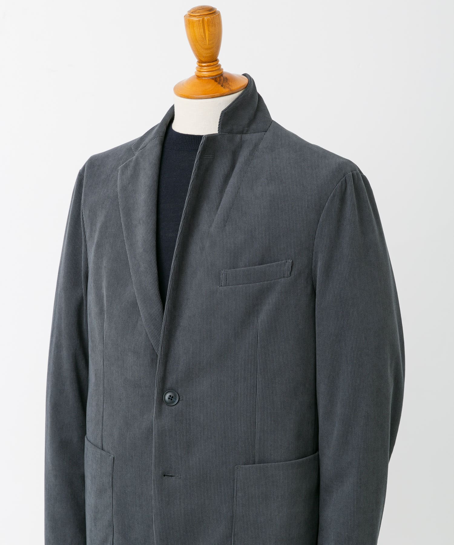 LIFE STYLE TAILOR　コーデュロイコンフォータブルジャケット GRAY M