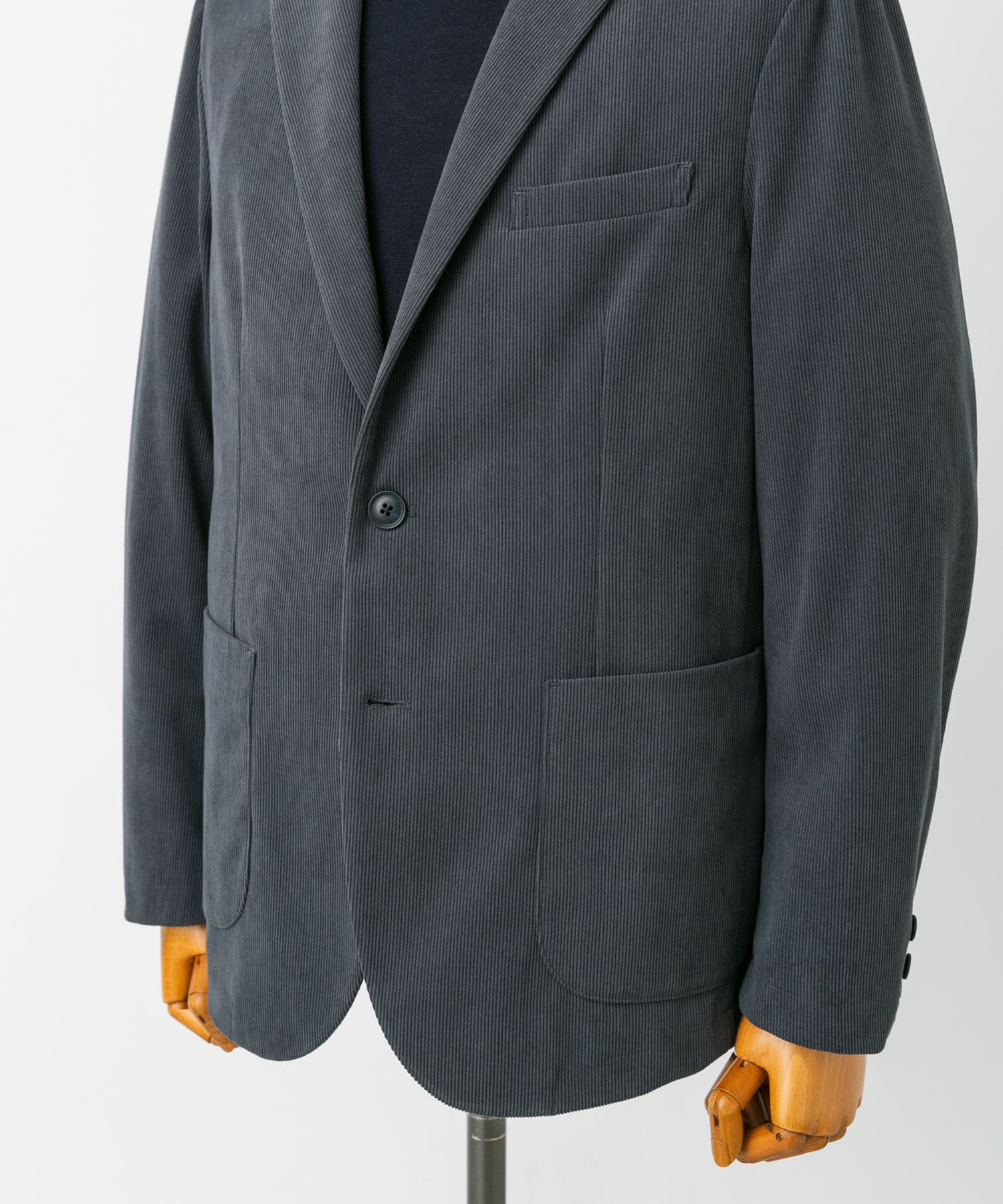 LIFE STYLE TAILOR　コーデュロイコンフォータブルジャケット GRAY M