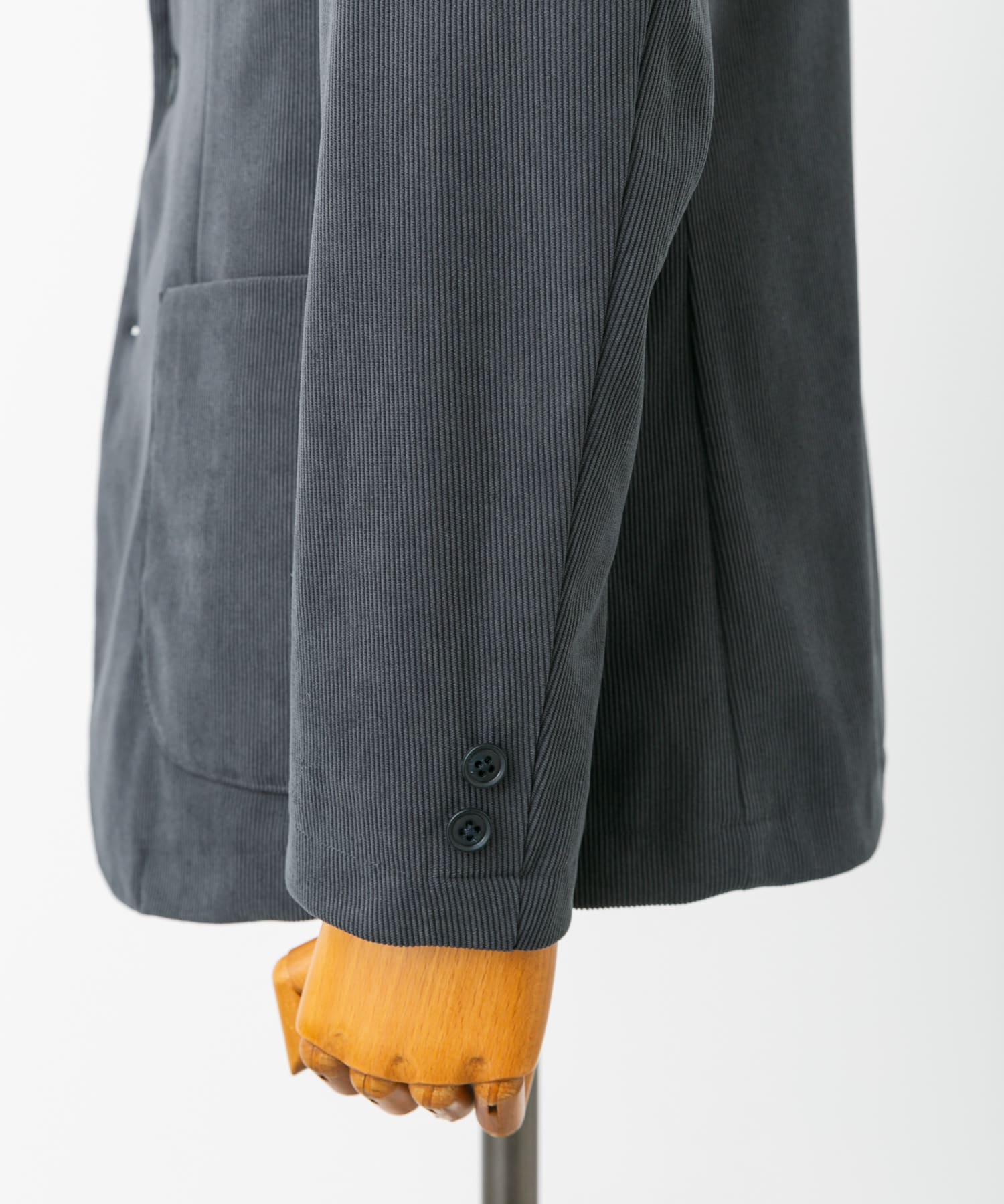 LIFE STYLE TAILOR　コーデュロイコンフォータブルジャケット GRAY L