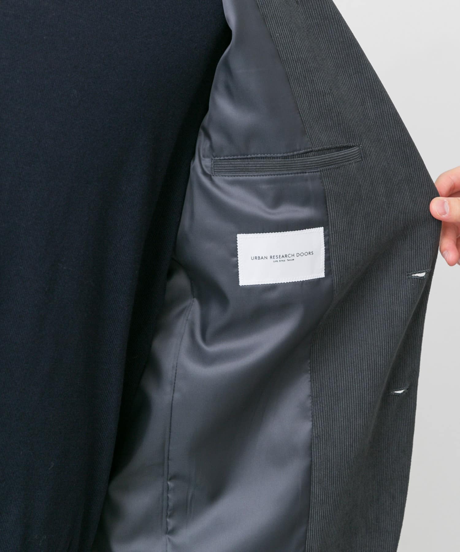 LIFE STYLE TAILOR　コーデュロイコンフォータブルジャケット GRAY L