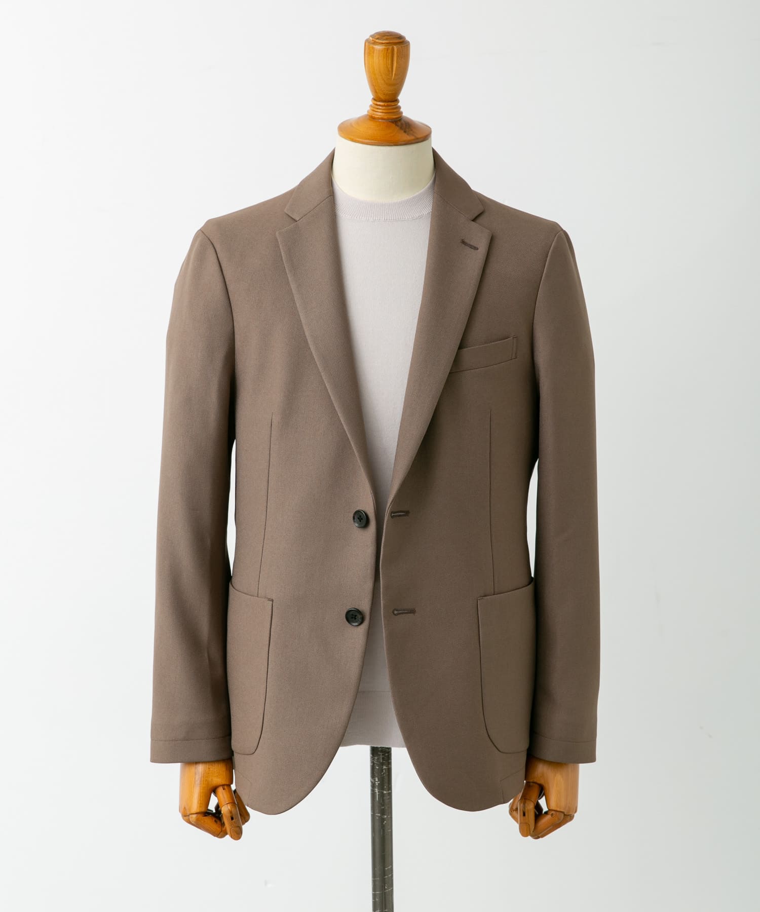 『イージーケア』LIFE STYLE TAILOR　ブラッシュドウールライクコンフォータブルJK MOCHA M