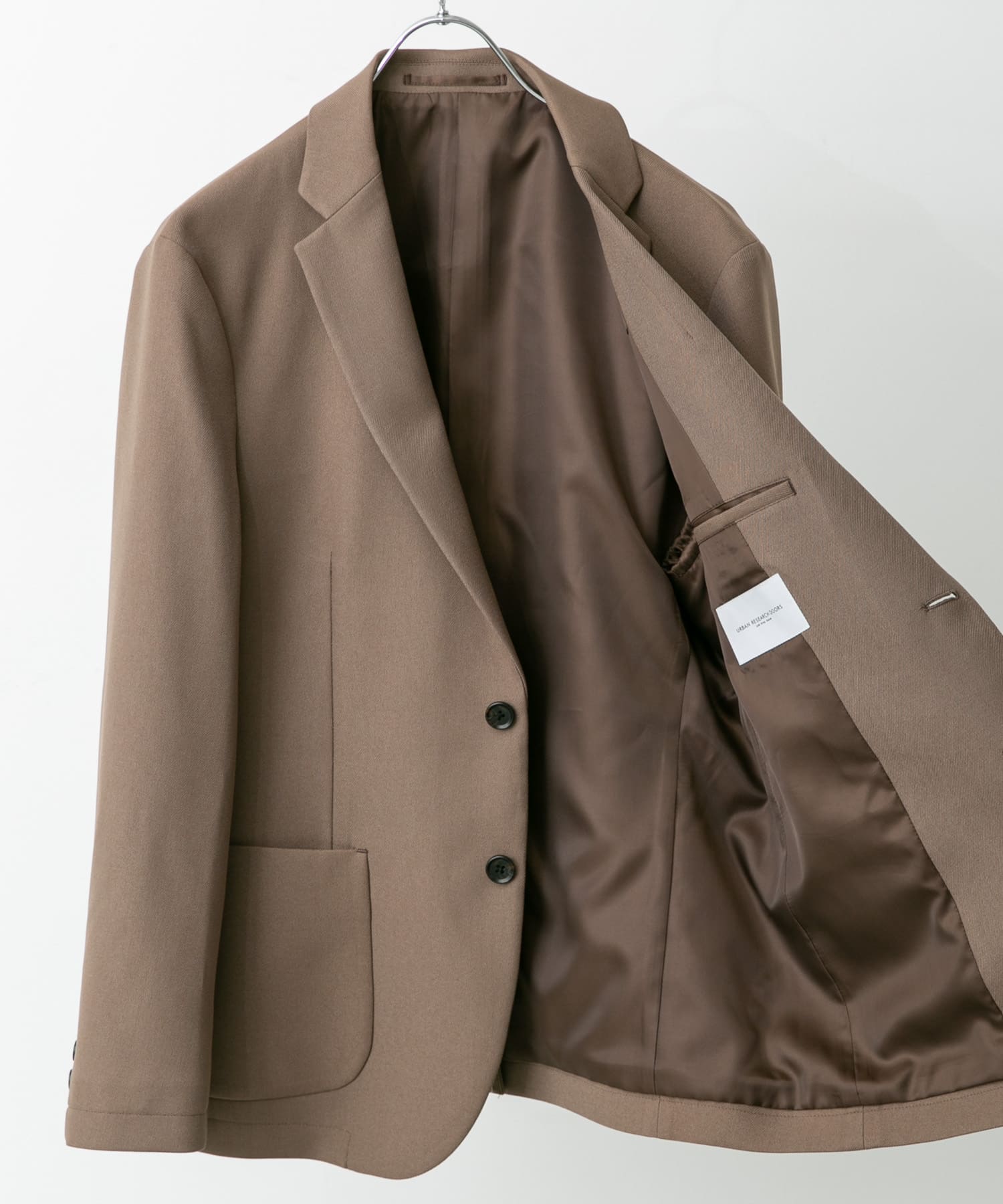 『イージーケア』LIFE STYLE TAILOR　ブラッシュドウールライクコンフォータブルJK MOCHA L