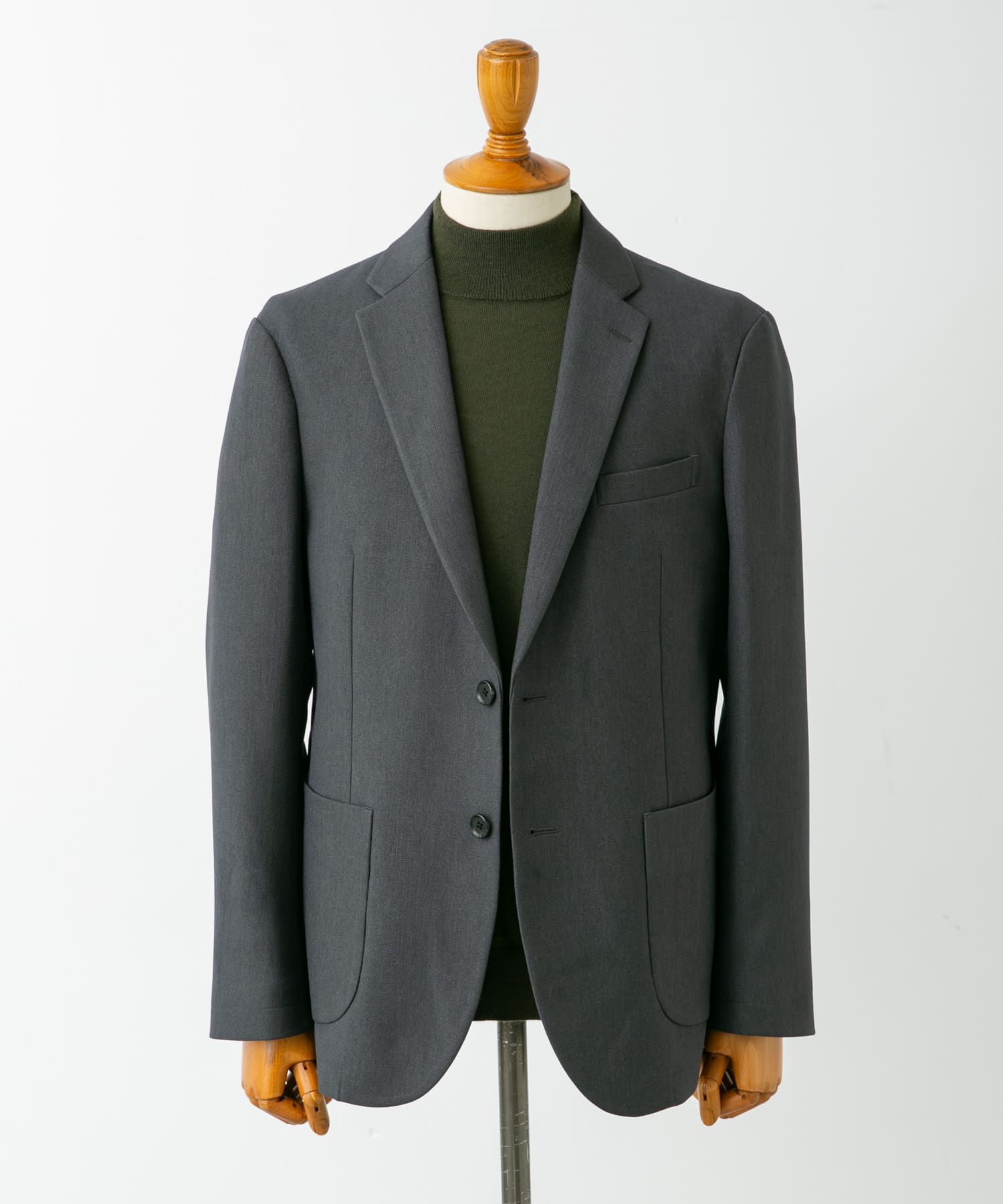 『イージーケア』LIFE STYLE TAILOR　ブラッシュドウールライクコンフォータブルJK GRAY M