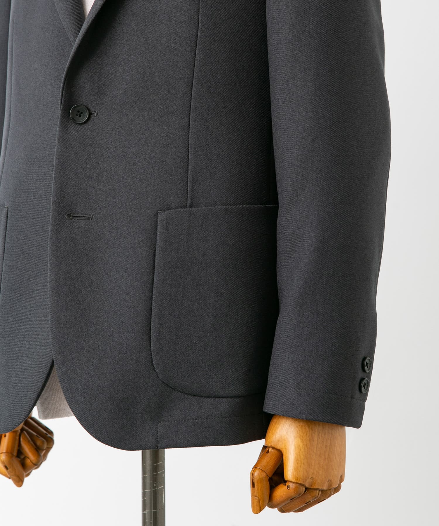 『イージーケア』LIFE STYLE TAILOR　ウールライクストレッチジャケット GRAY L