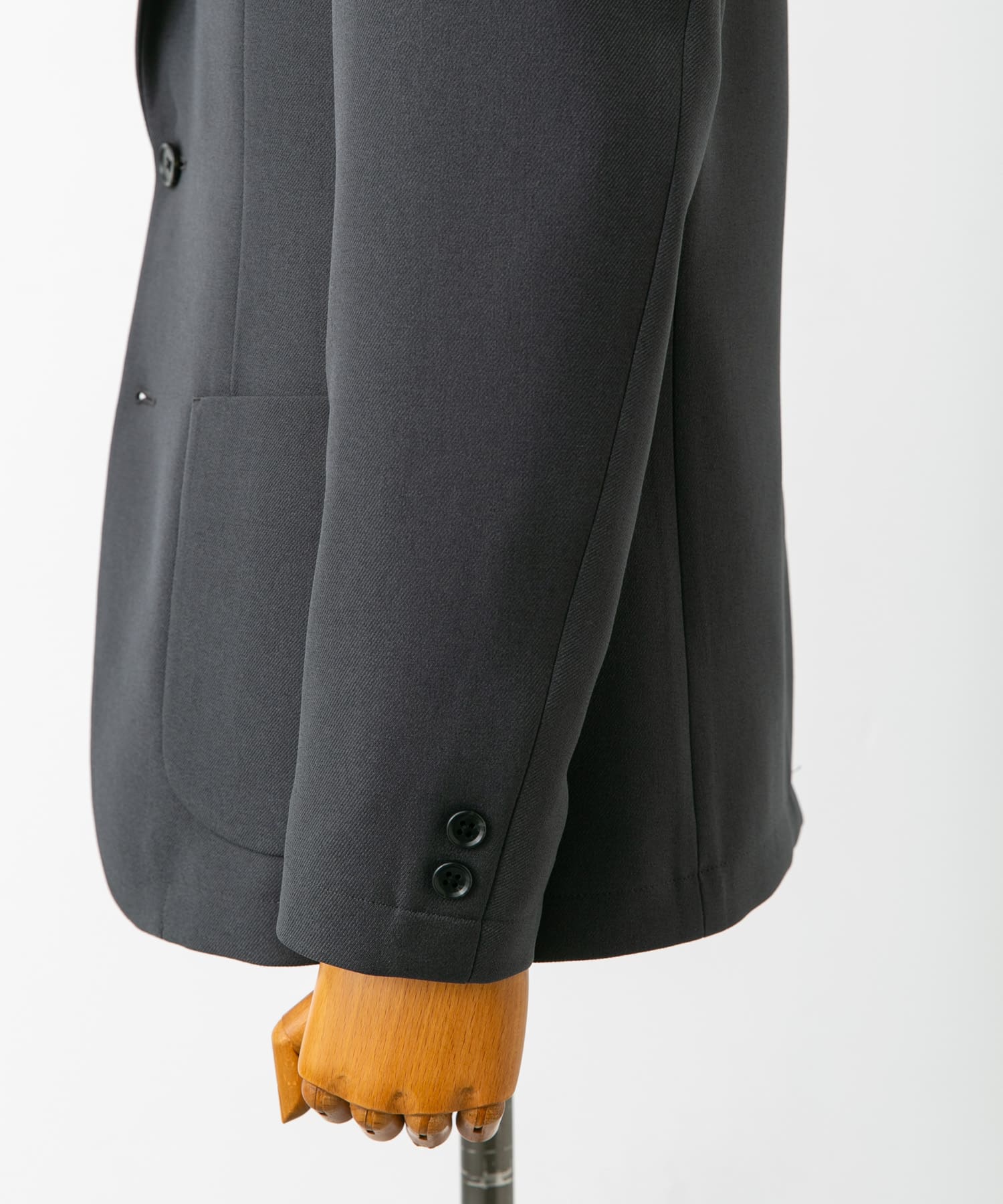 『イージーケア』LIFE STYLE TAILOR　ウールライクストレッチジャケット GRAY L