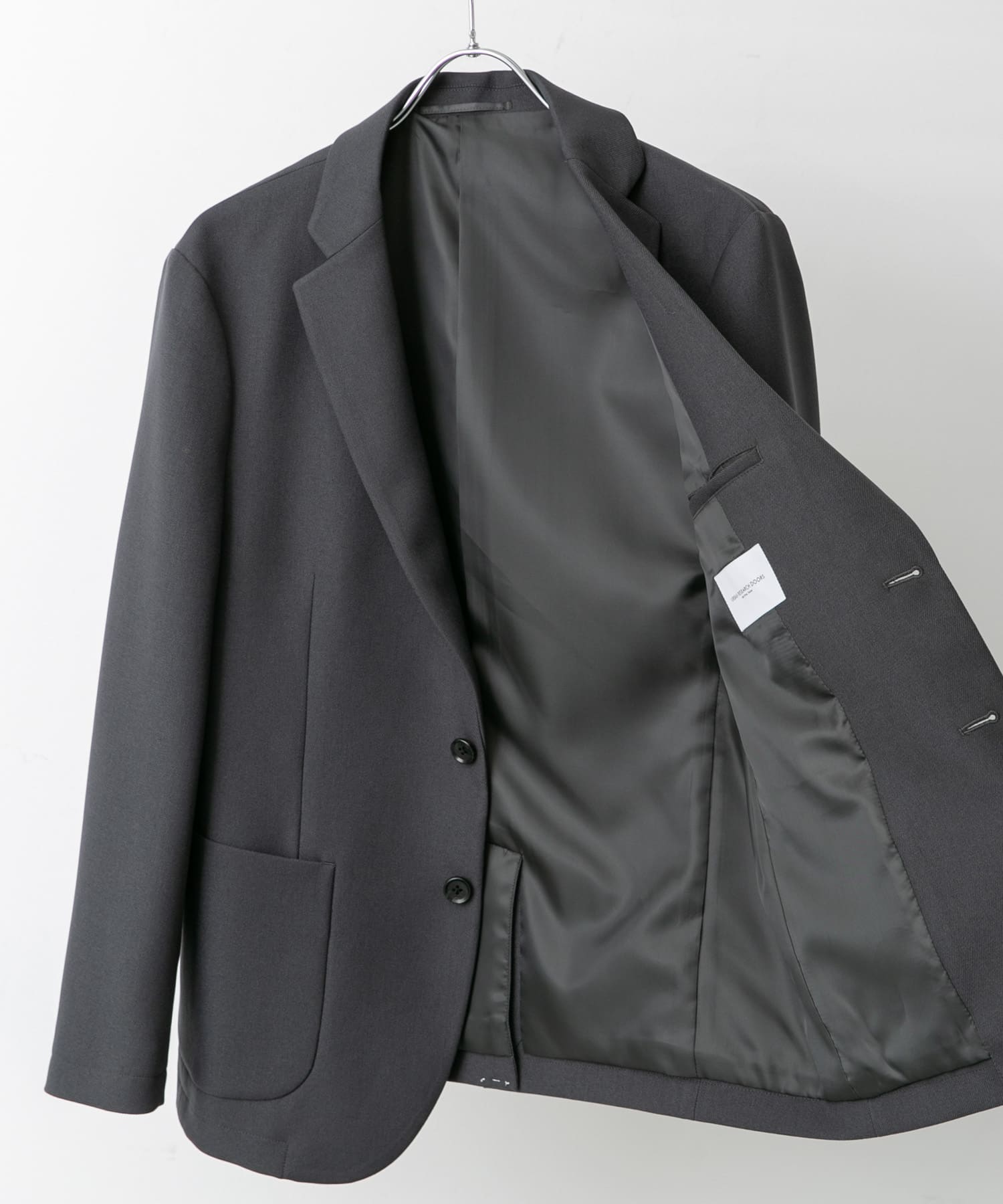 『イージーケア』LIFE STYLE TAILOR　ウールライクストレッチジャケット GRAY XL