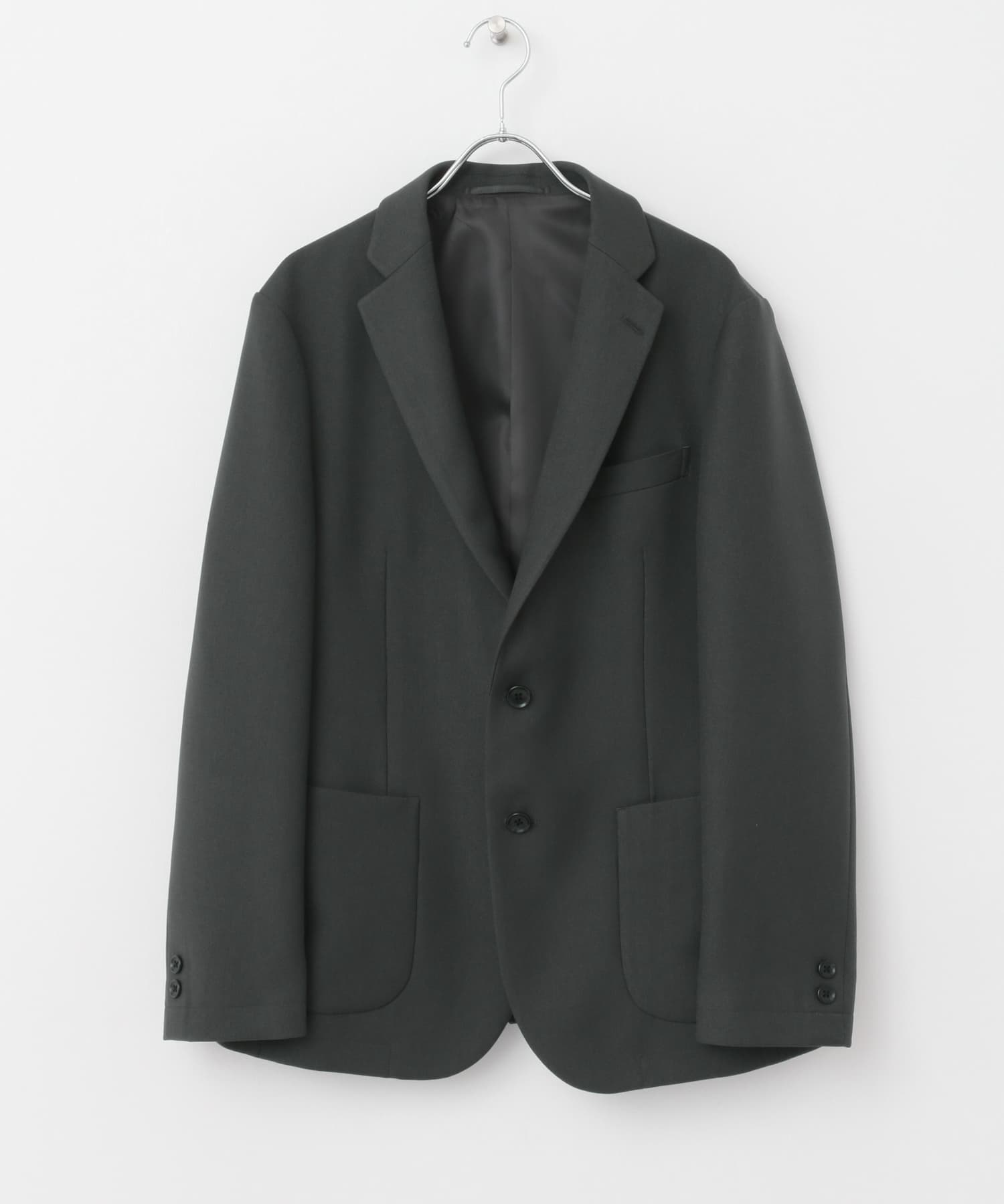『イージーケア』LIFE STYLE TAILOR　ウールライクストレッチジャケット GRAY S