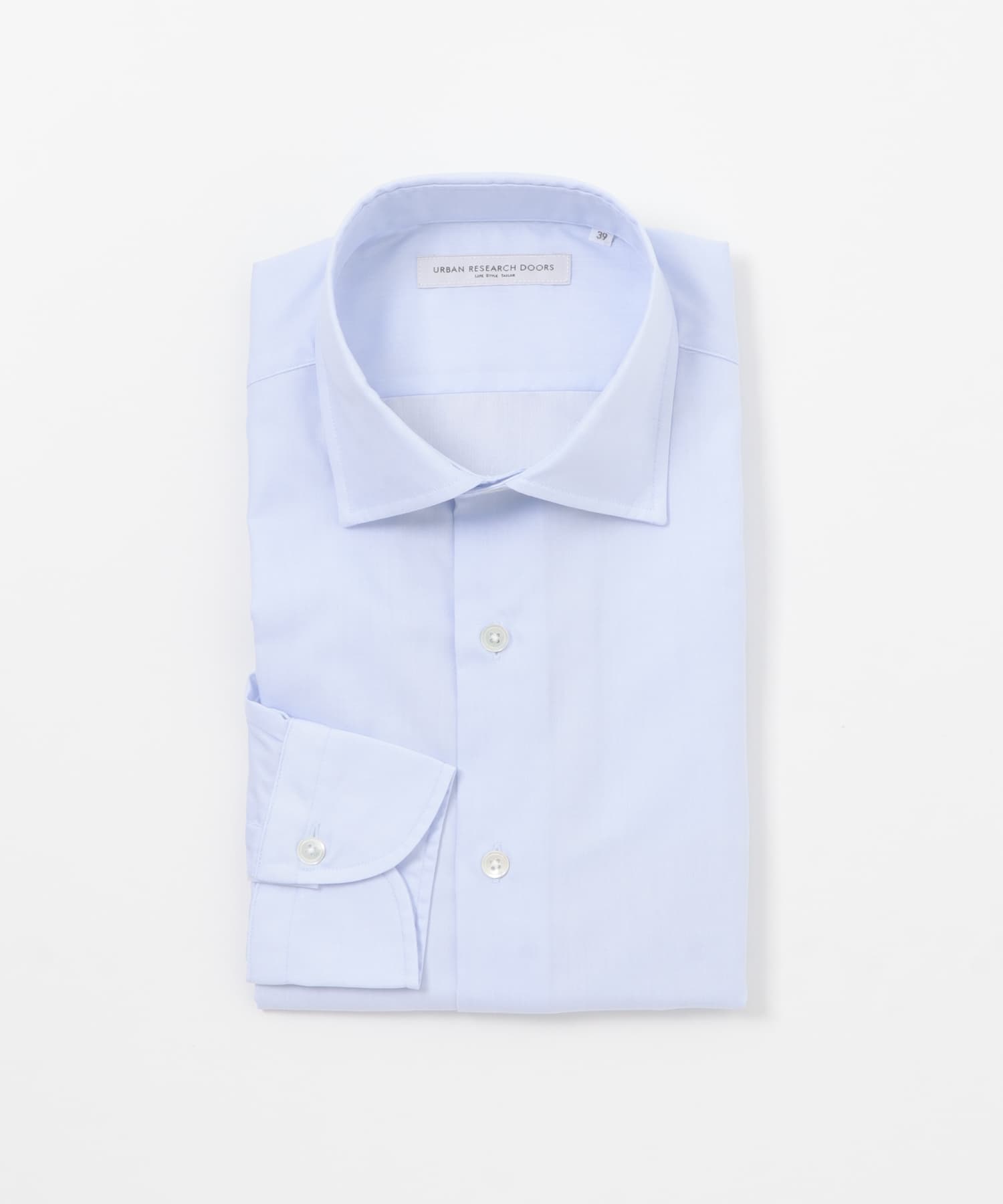 LIFE STYLE TAILOR　セミワイドツイルシャツ SAX 37
