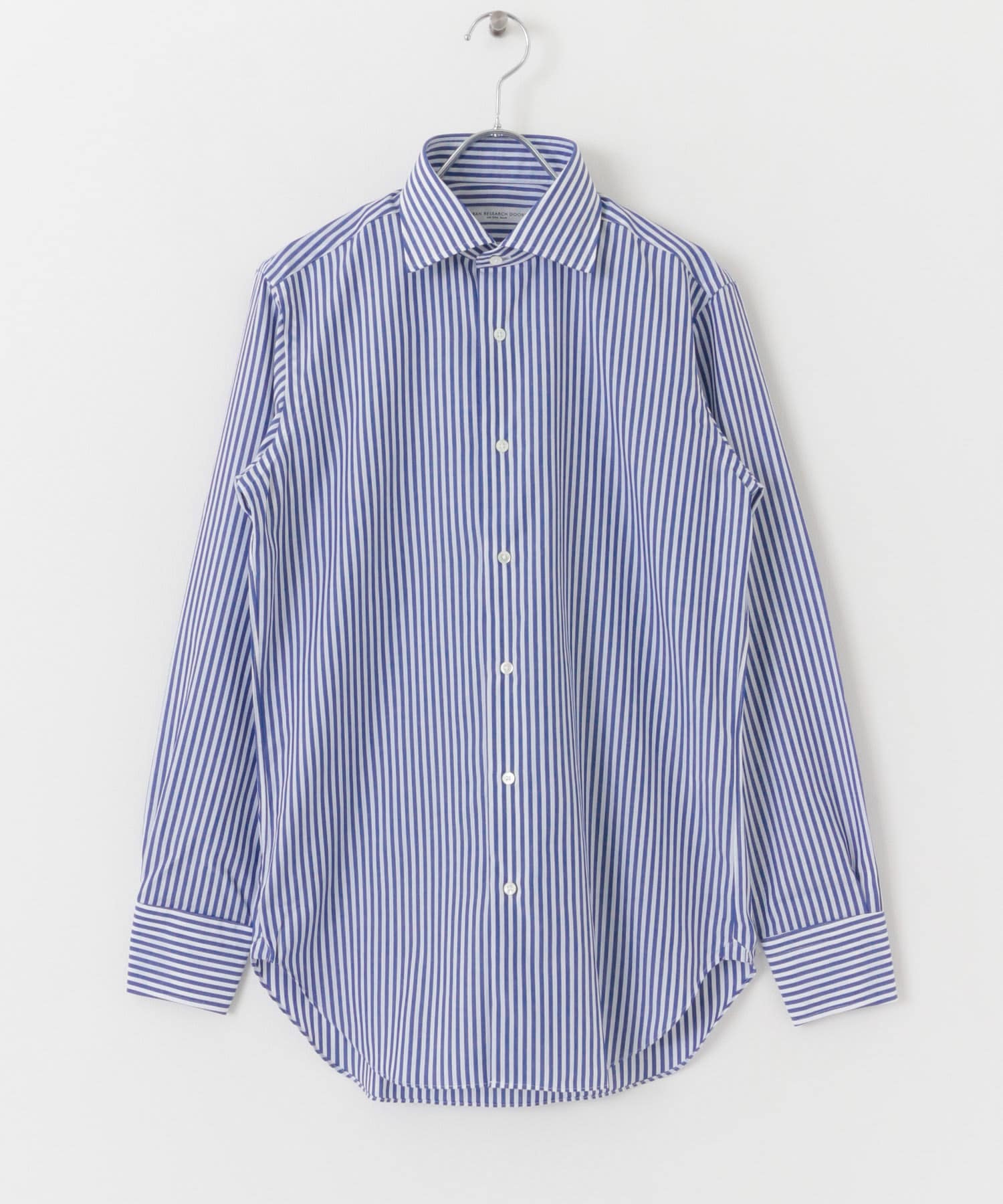 LIFE STYLE TAILOR　セミワイドストライプシャツ BLUE-ST 37