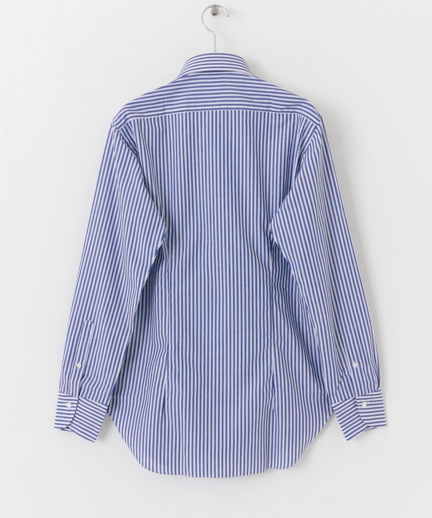 LIFE STYLE TAILOR　セミワイドストライプシャツ BLUE-ST 37