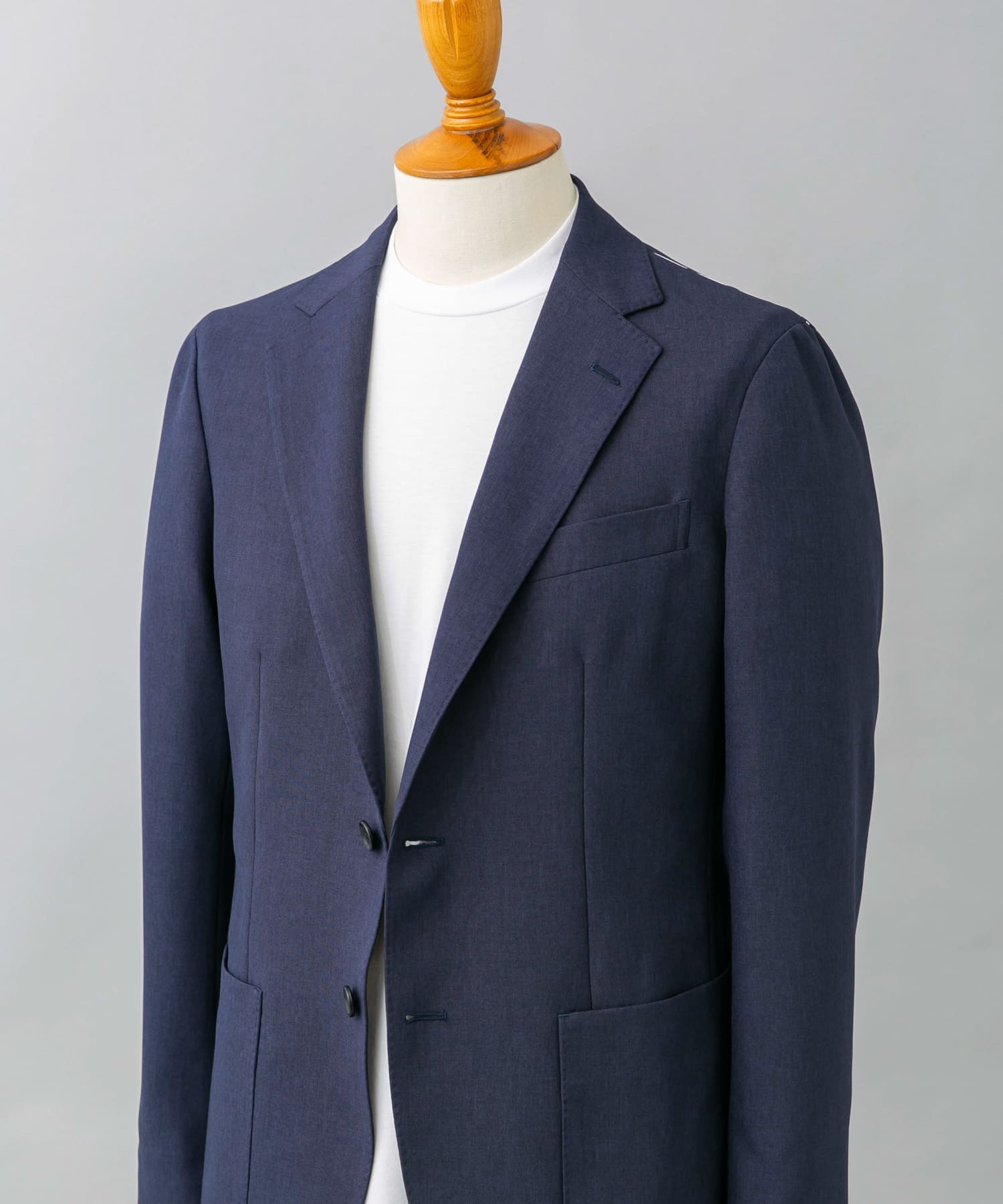 『イージーケア』LIFE STYLE TAILOR　トロワッシャーストレッチジャケット NAVY 46