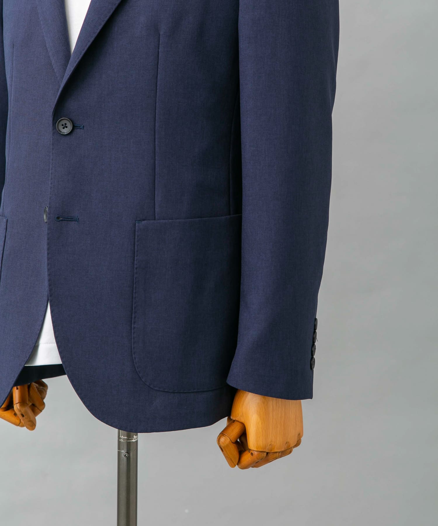 『イージーケア』LIFE STYLE TAILOR　トロワッシャーストレッチジャケット NAVY 46