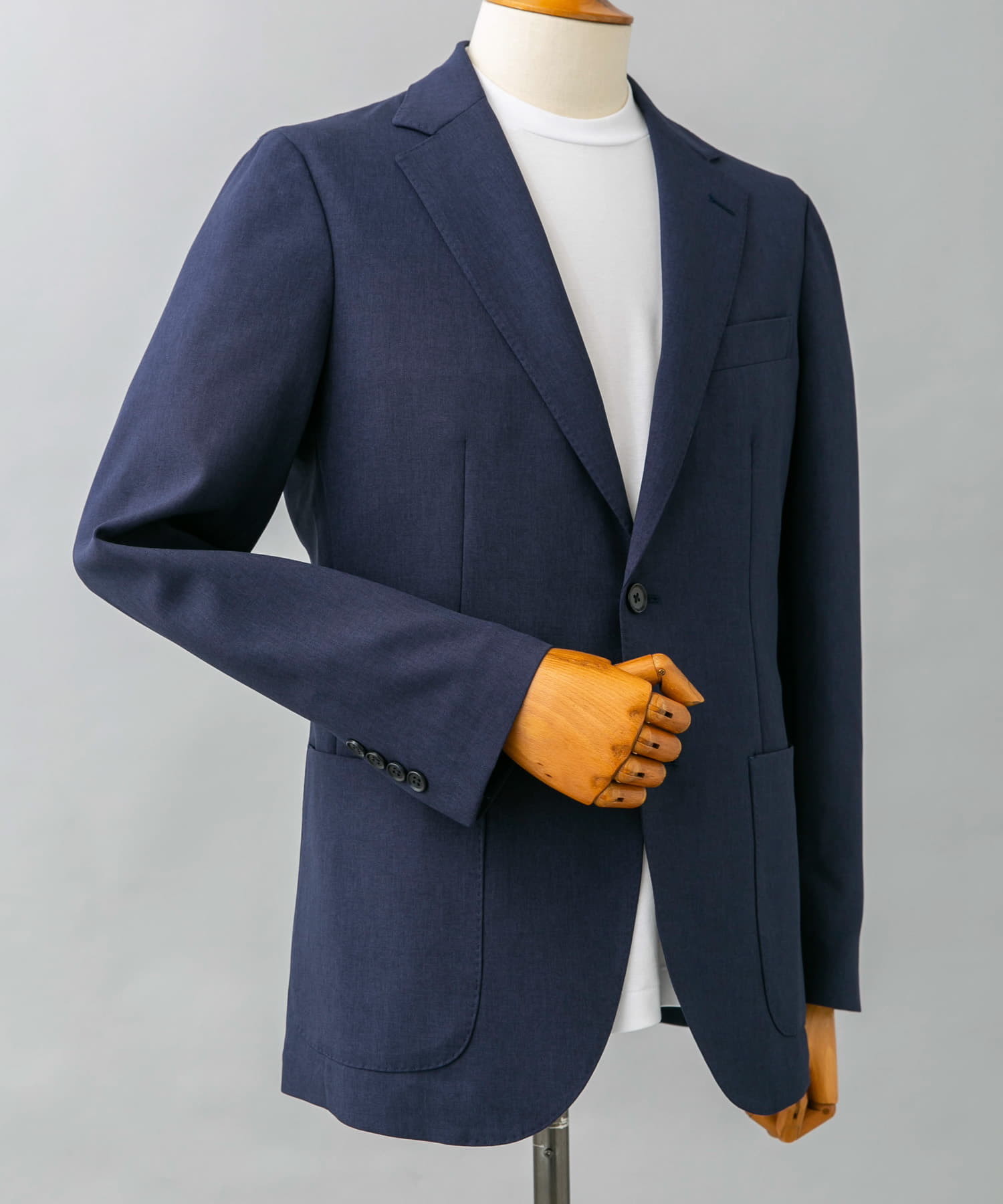 『イージーケア』LIFE STYLE TAILOR　トロワッシャーストレッチジャケット NAVY 46