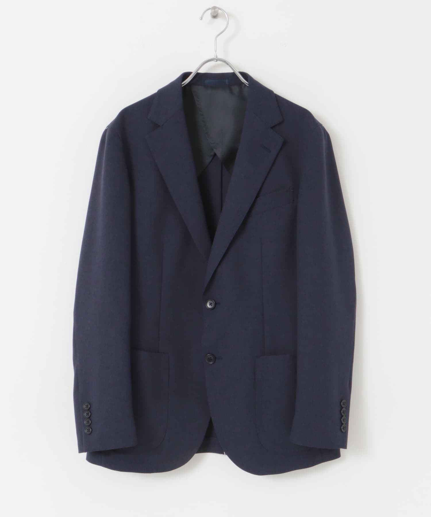 『イージーケア』LIFE STYLE TAILOR　トロワッシャーストレッチジャケット NAVY 44