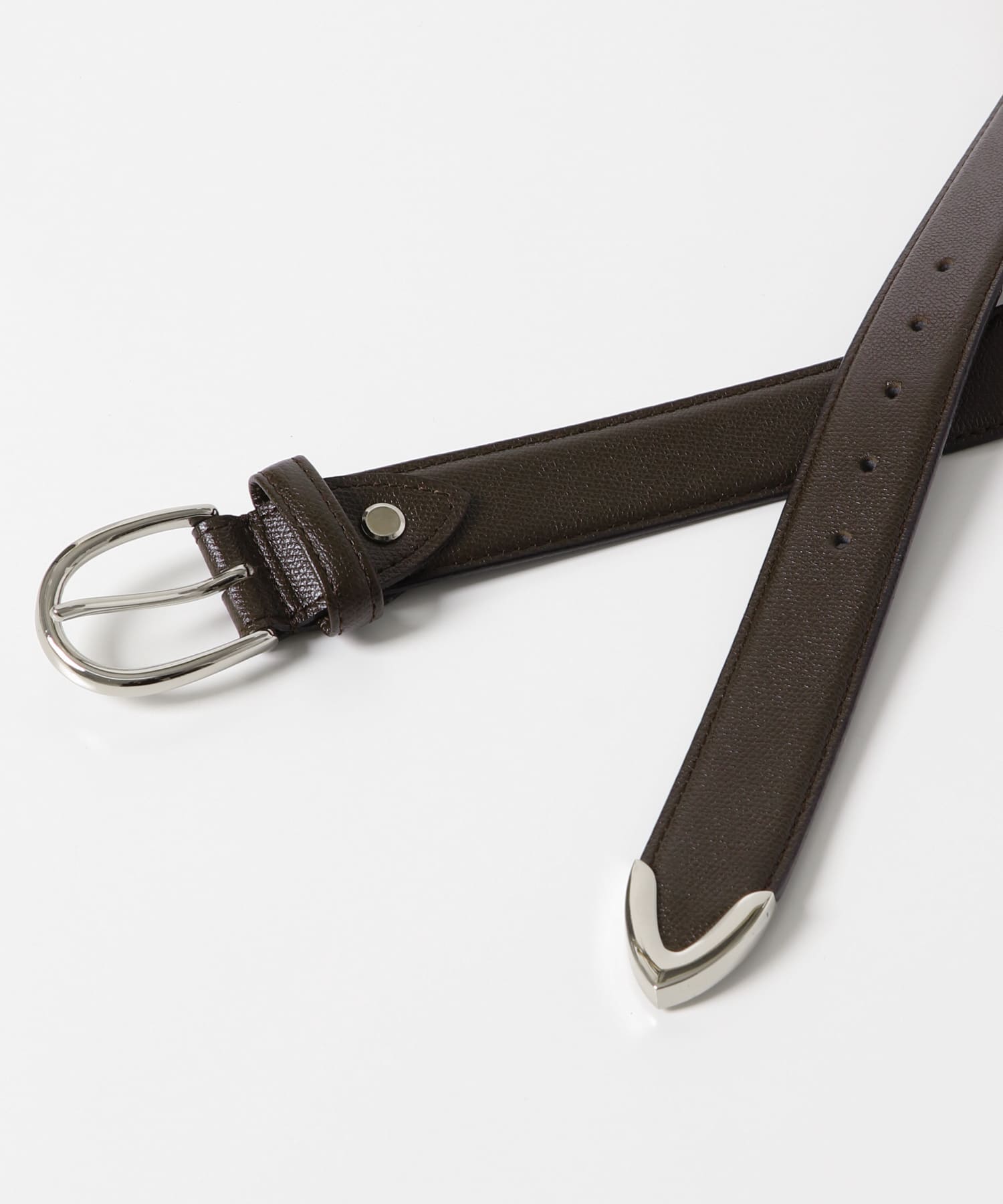 LIFE STYLE TAILOR　サフィアーノレザープンターレベルト BROWN FREE