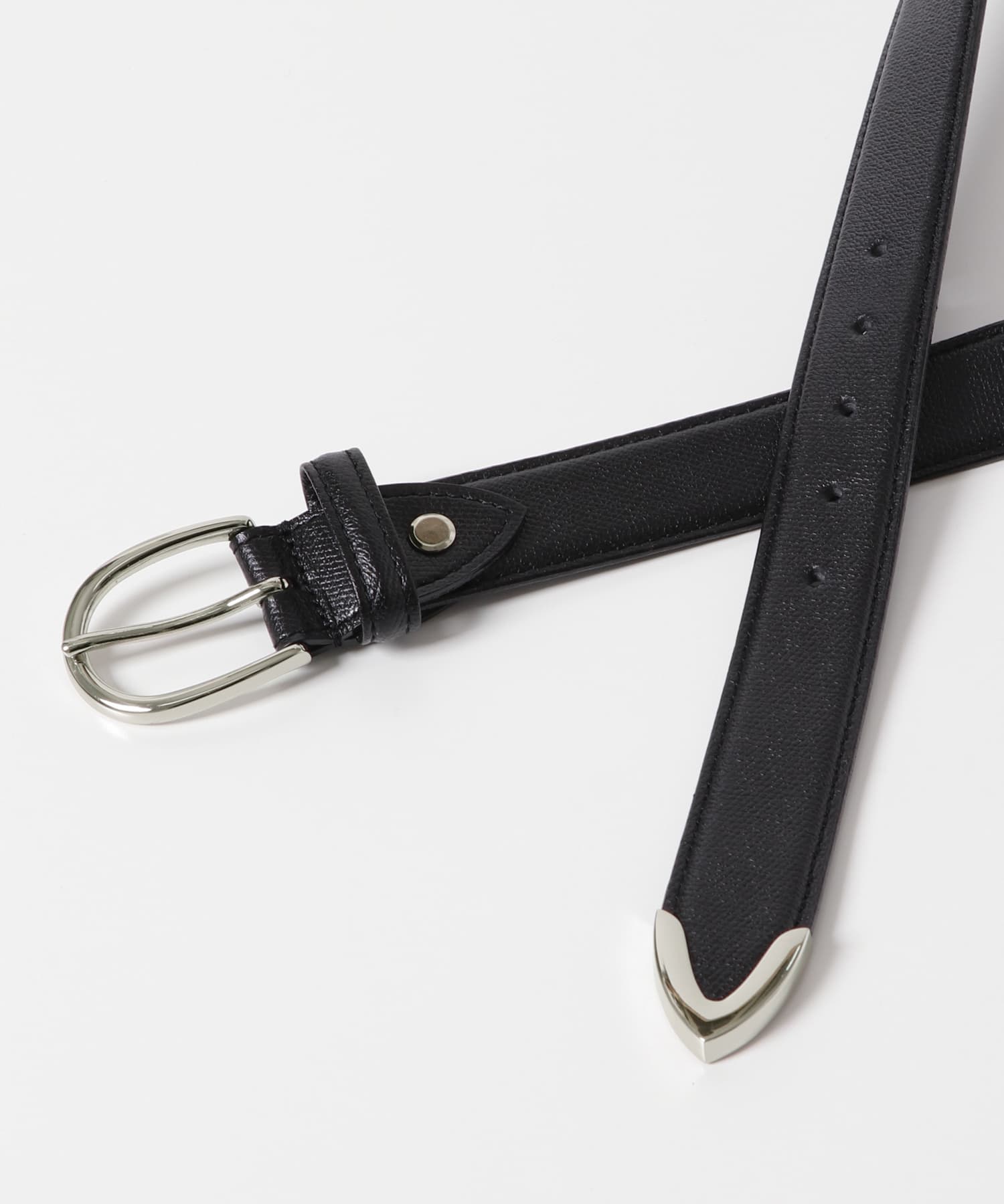 LIFE STYLE TAILOR　サフィアーノレザープンターレベルト BLACK FREE