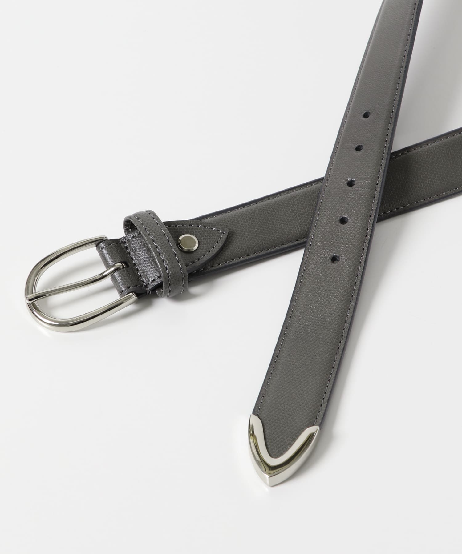 LIFE STYLE TAILOR　サフィアーノレザープンターレベルト GRAY FREE