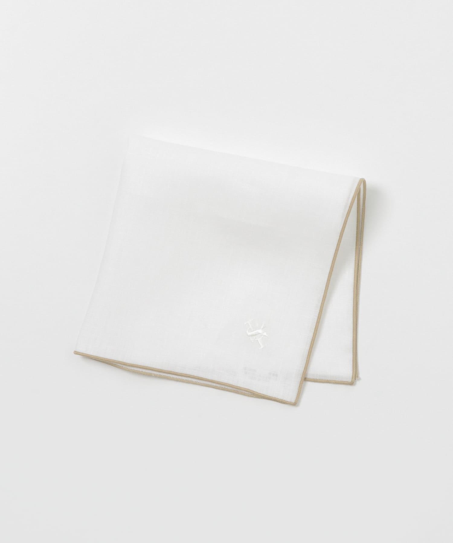 LIFE STYLE TAILOR　リネンチーフ WHT-BEG -