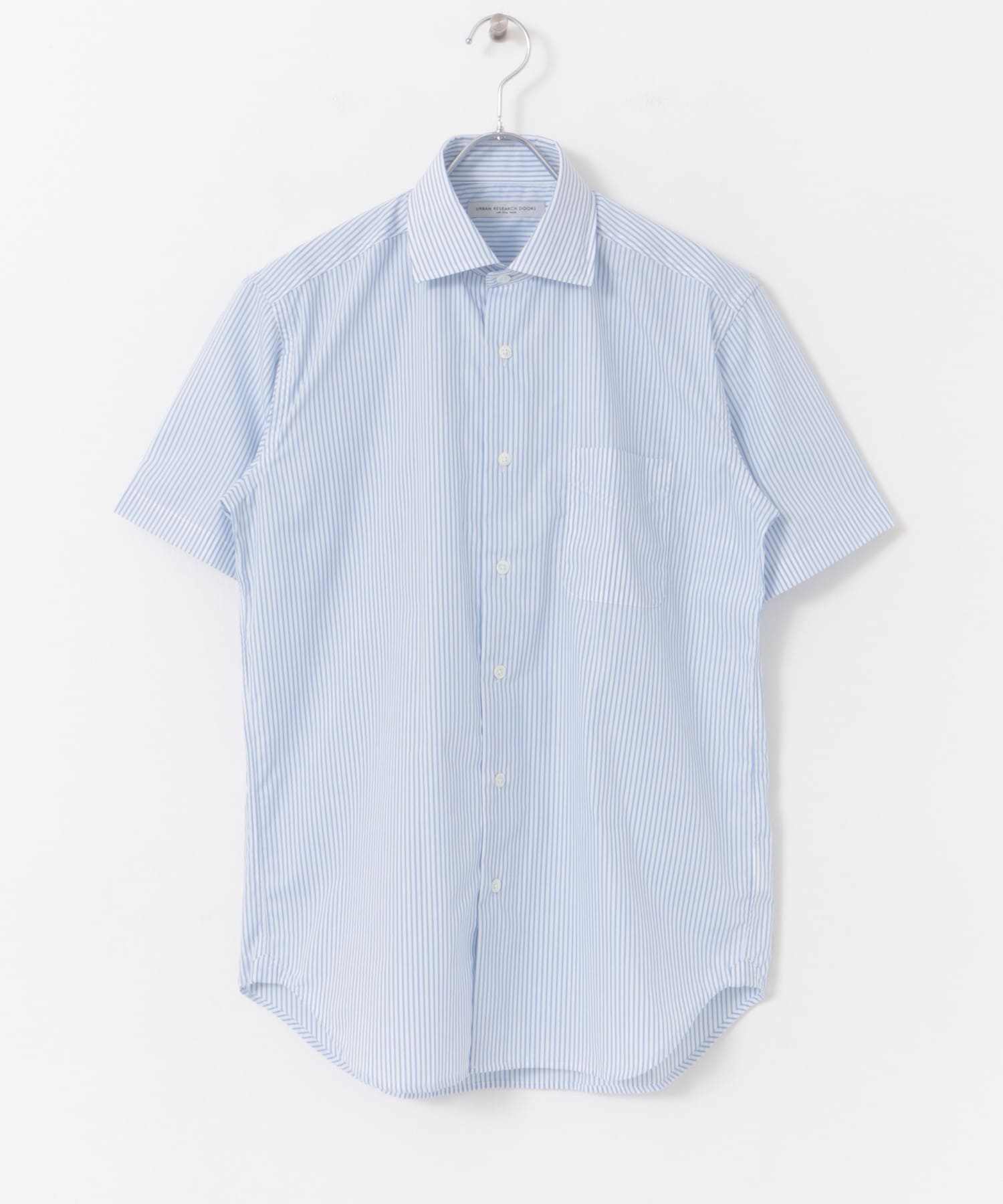 LIFE STYLE TAILOR　セミワイド半袖シャツ BLUE-ST 37