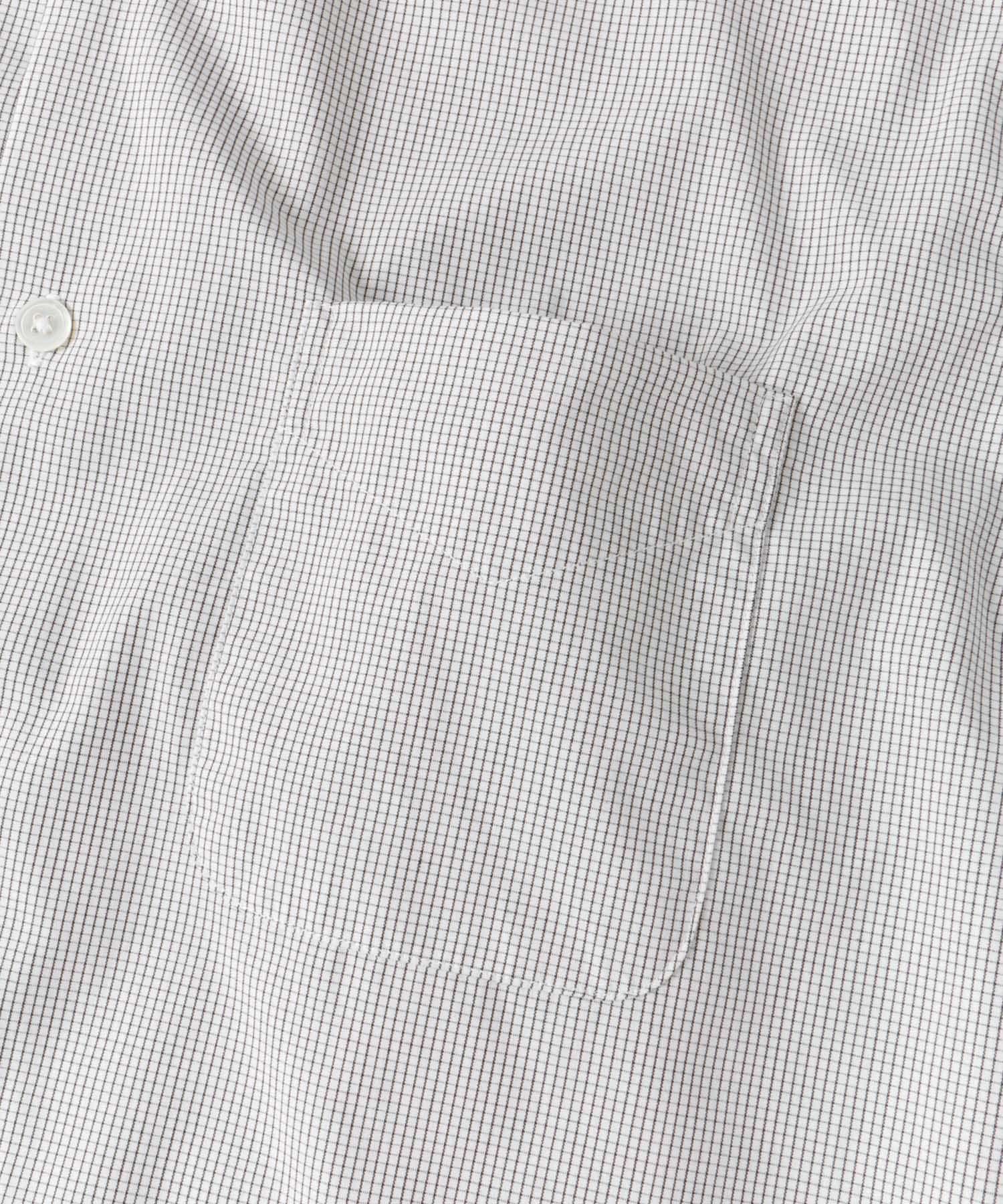 LIFE STYLE TAILOR　セミワイド半袖シャツ BLACK-CH 37