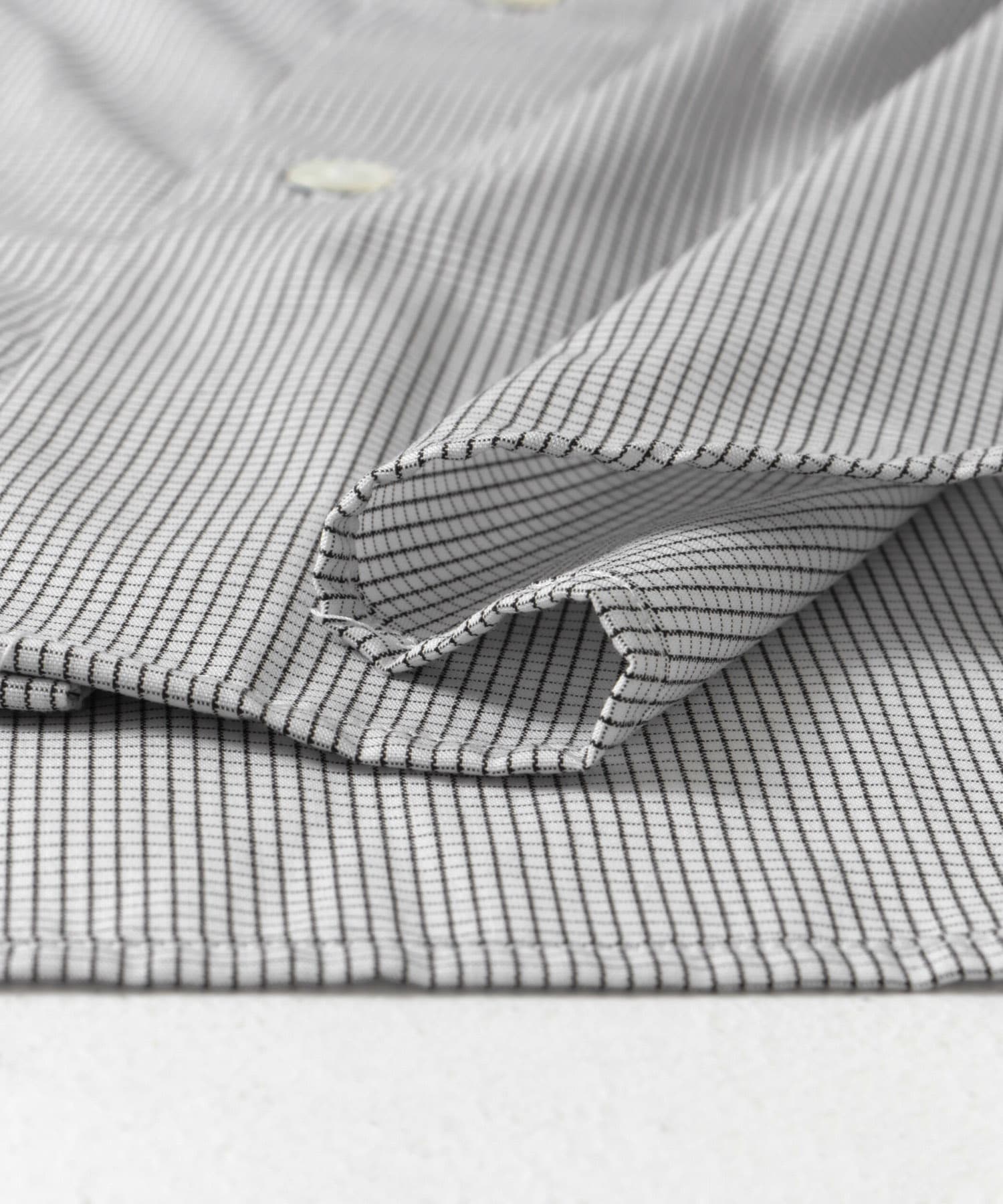 LIFE STYLE TAILOR　セミワイド半袖シャツ BLACK-CH 37