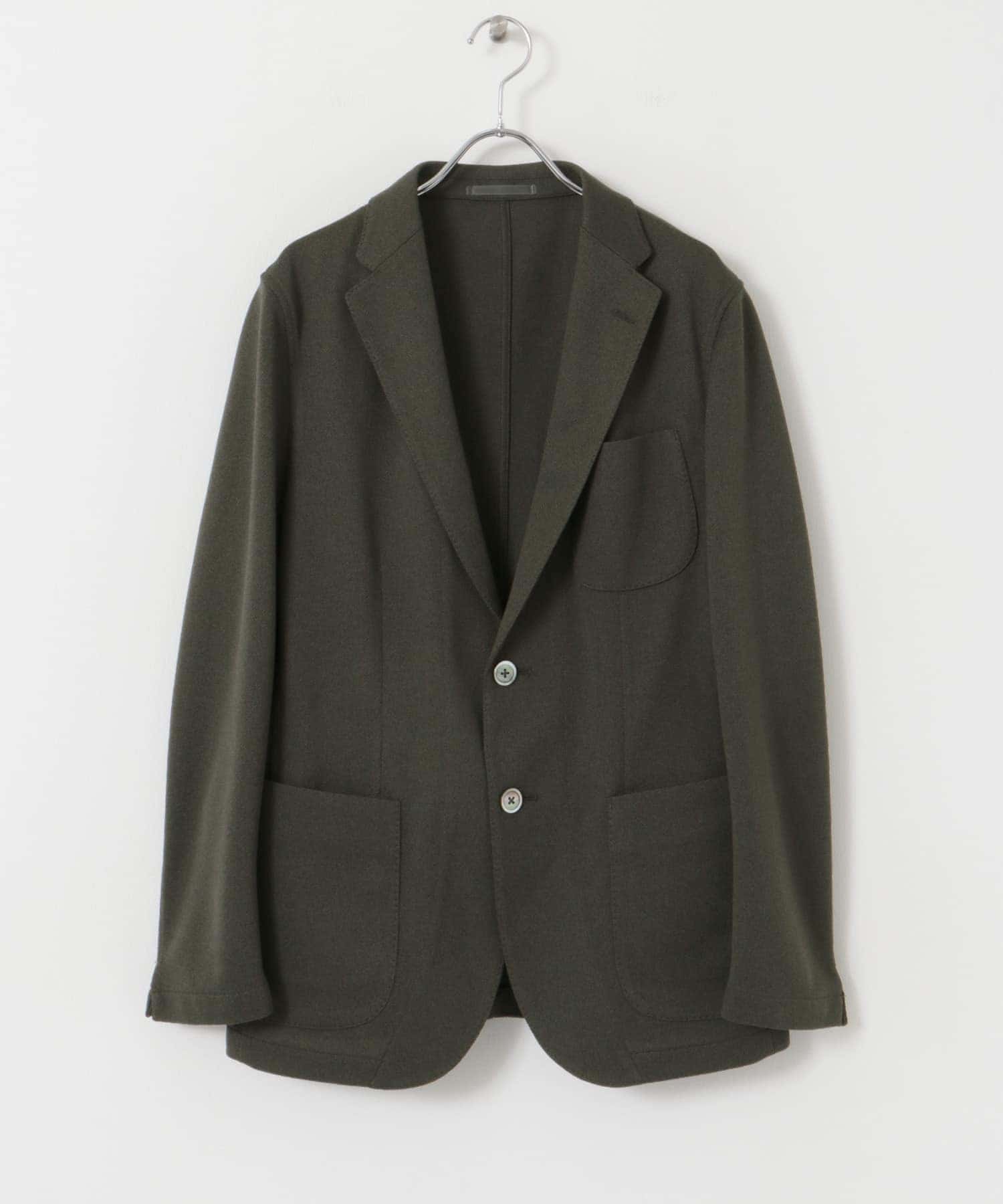 『イージーケア/防シワ/速乾』LIFE STYLE TAILOR　メランジニットイージーJK KHAKI 44