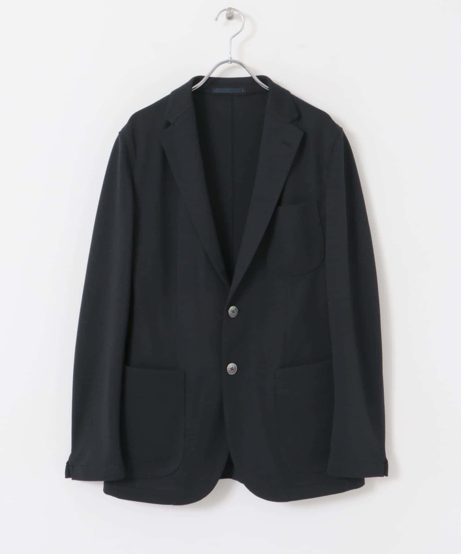 『イージーケア/防シワ/速乾』LIFE STYLE TAILOR　メランジニットイージーJK NAVY 44