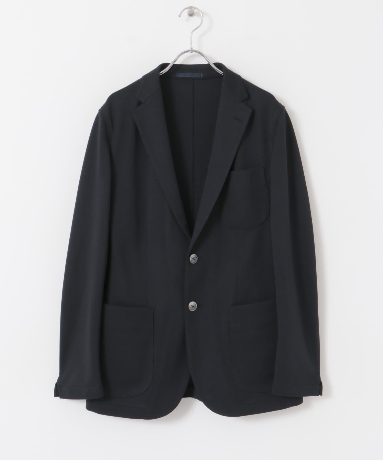『イージーケア/防シワ/速乾』LIFE STYLE TAILOR　メランジニットイージーJK NAVY 44
