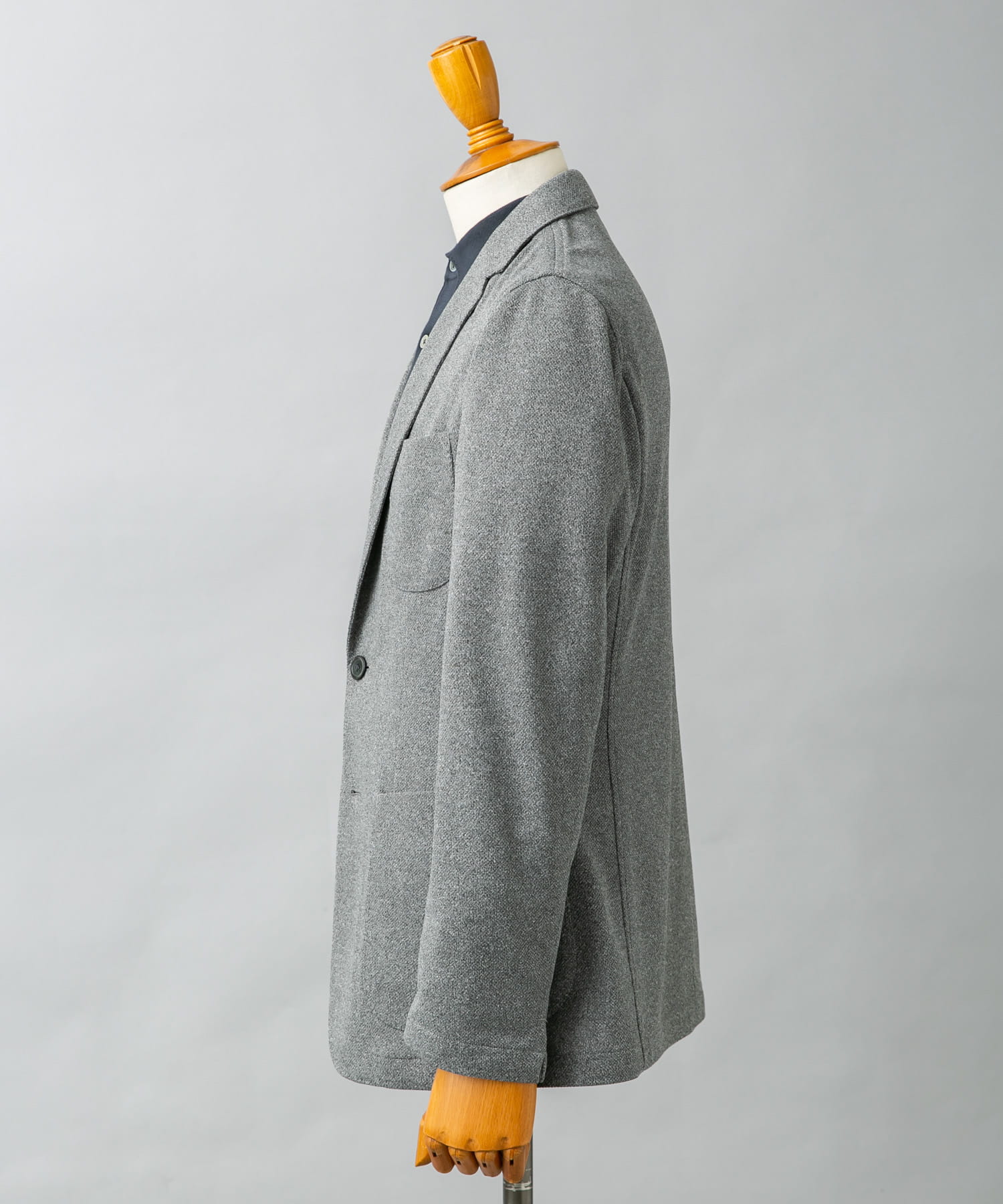 『イージーケア/防シワ/速乾』LIFE STYLE TAILOR　メランジニットイージーJK GRAY 44